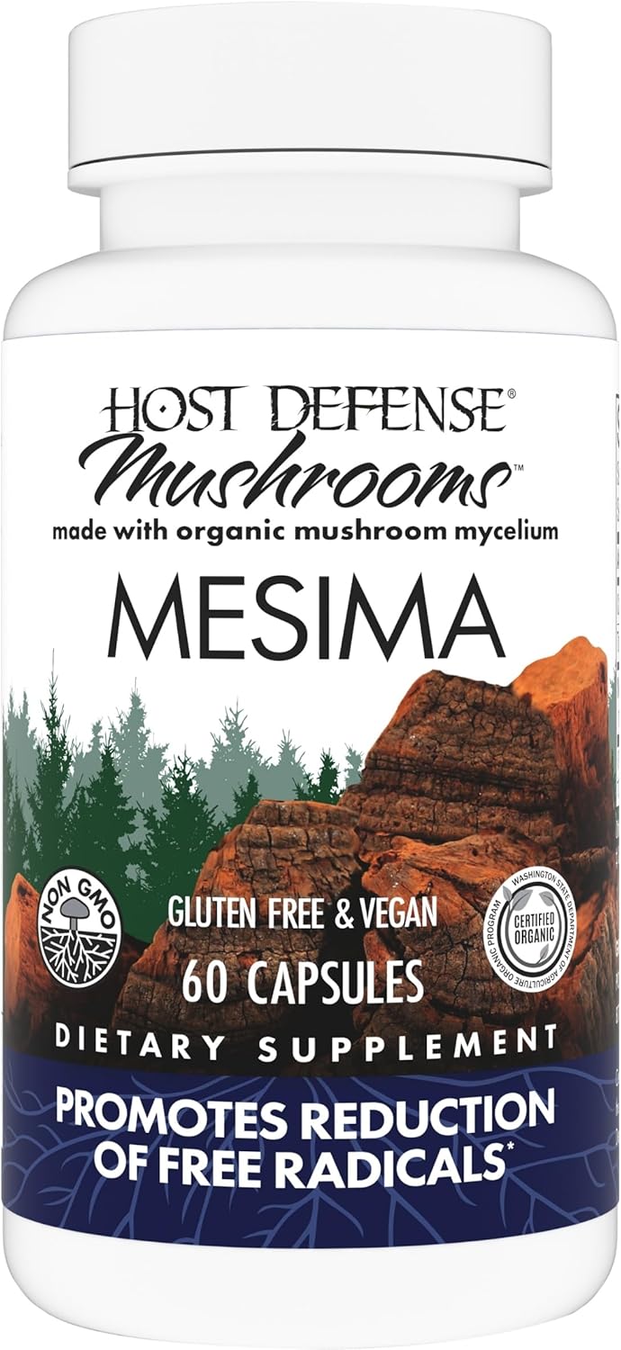 Host Defense Mesima Capsules – Herbal Antioxidant Activity & Immune System Support Supplement – Mushroom Supplement to Support Balanced Immune Response – 60 Capsules (30 Servings) Host Defense Mesima Capsules – Herbal Antioxidant Activity & Immune System Support Supplement – Mushroom Supplement to Support Balanced Immune Response – 60 Capsules (30 Servings)