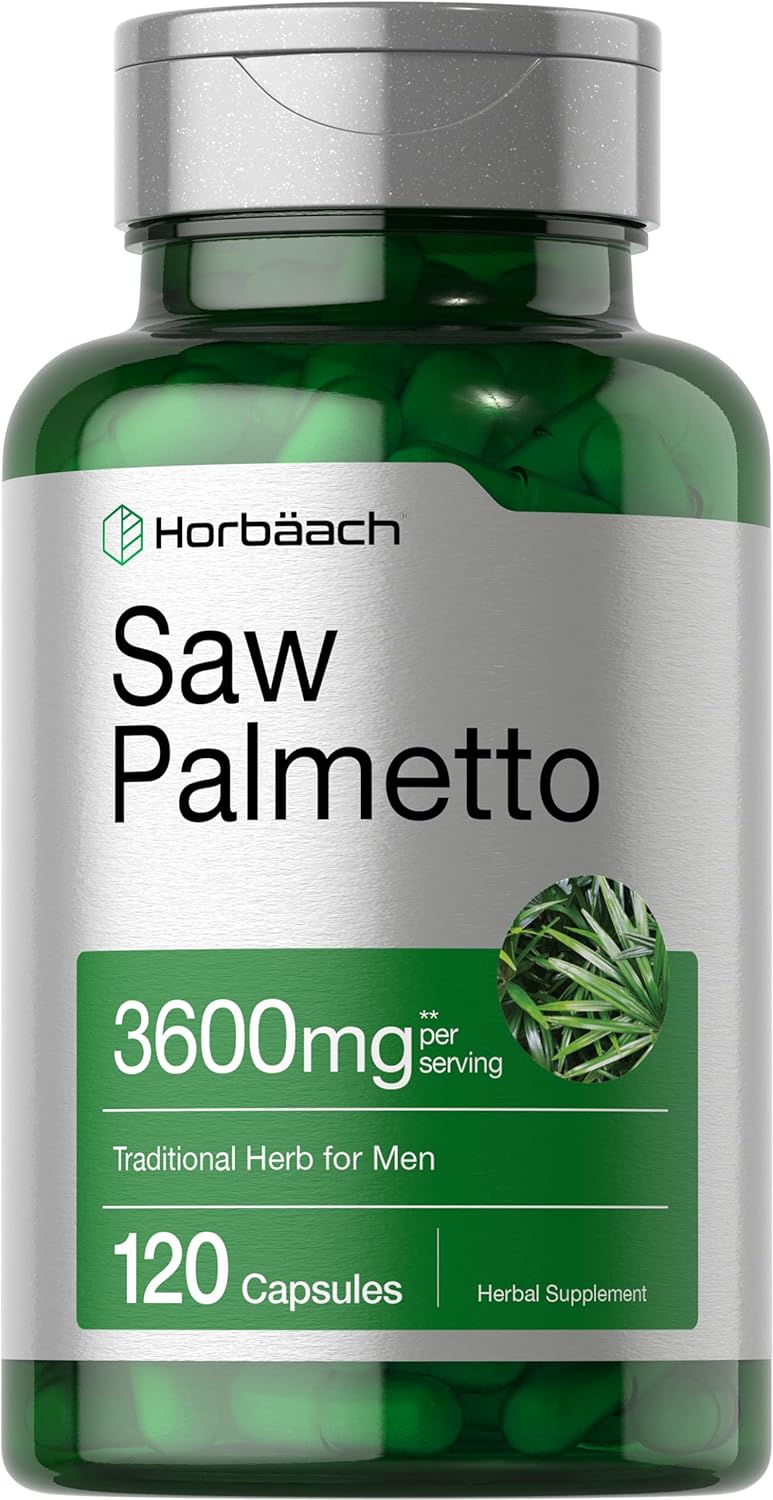Horbäach Saw Palmetto Extract | 120 Capsules | Non-GMO and Gluten Free Formula | from Saw Palmetto Berries Horbäach Saw Palmetto Extract | 120 Capsules | Non-GMO and Gluten Free Formula | from Saw Palmetto Berries