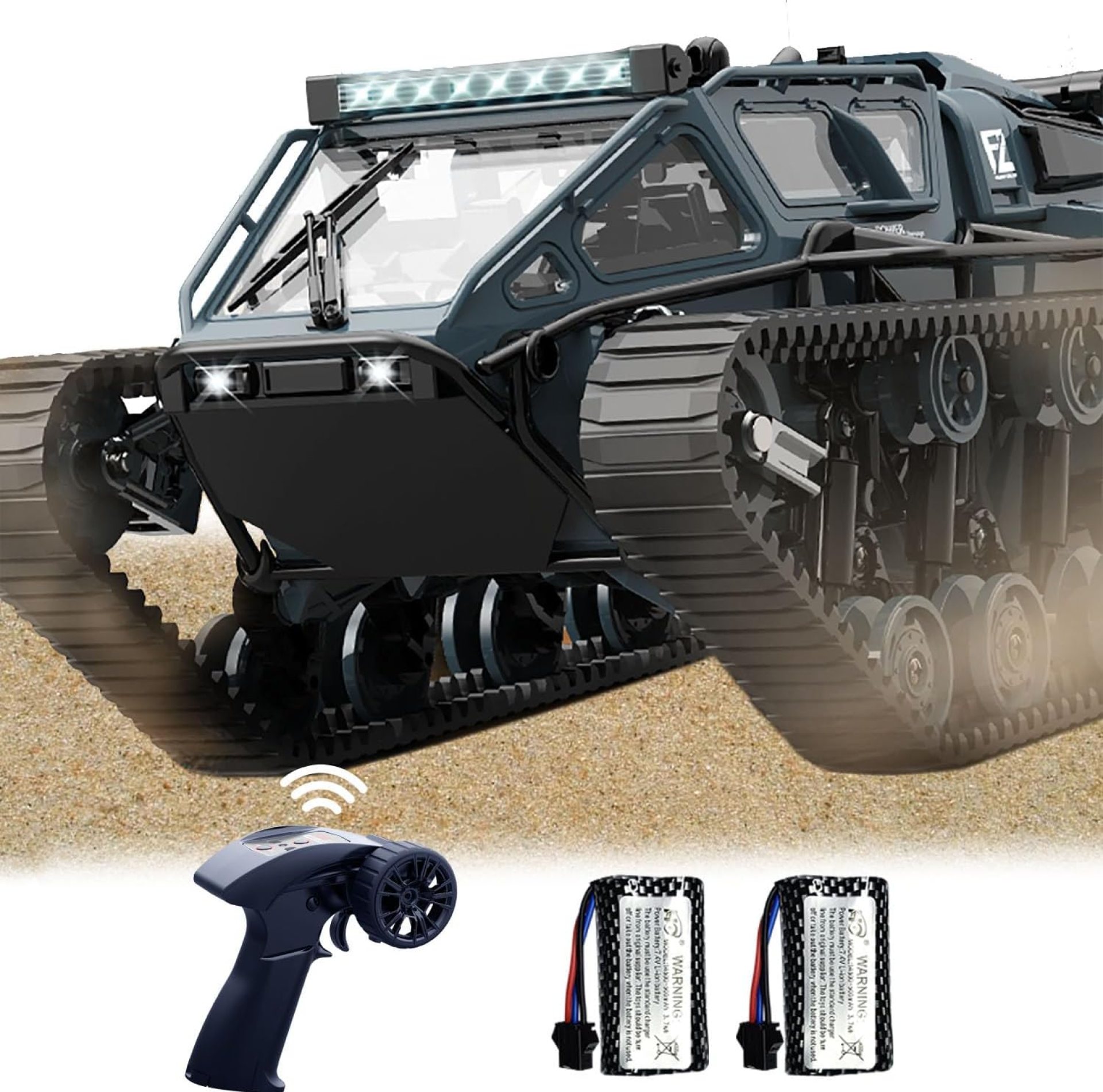 2.4G Fully Proportional Remote Control Tank – Rock Crawler RC Truck 4×4 Off Road Military Vehicle with 2 Batteries, All Terrain Drift Army Truck with Cool Lights, Great Gift for Kids Boys 2.4G Fully Proportional Remote Control Tank – Rock Crawler RC Truck 4×4 Off Road Military Vehicle with 2 Batteries, All Terrain Drift Army Truck with Cool Lights, Great Gift for Kids Boys