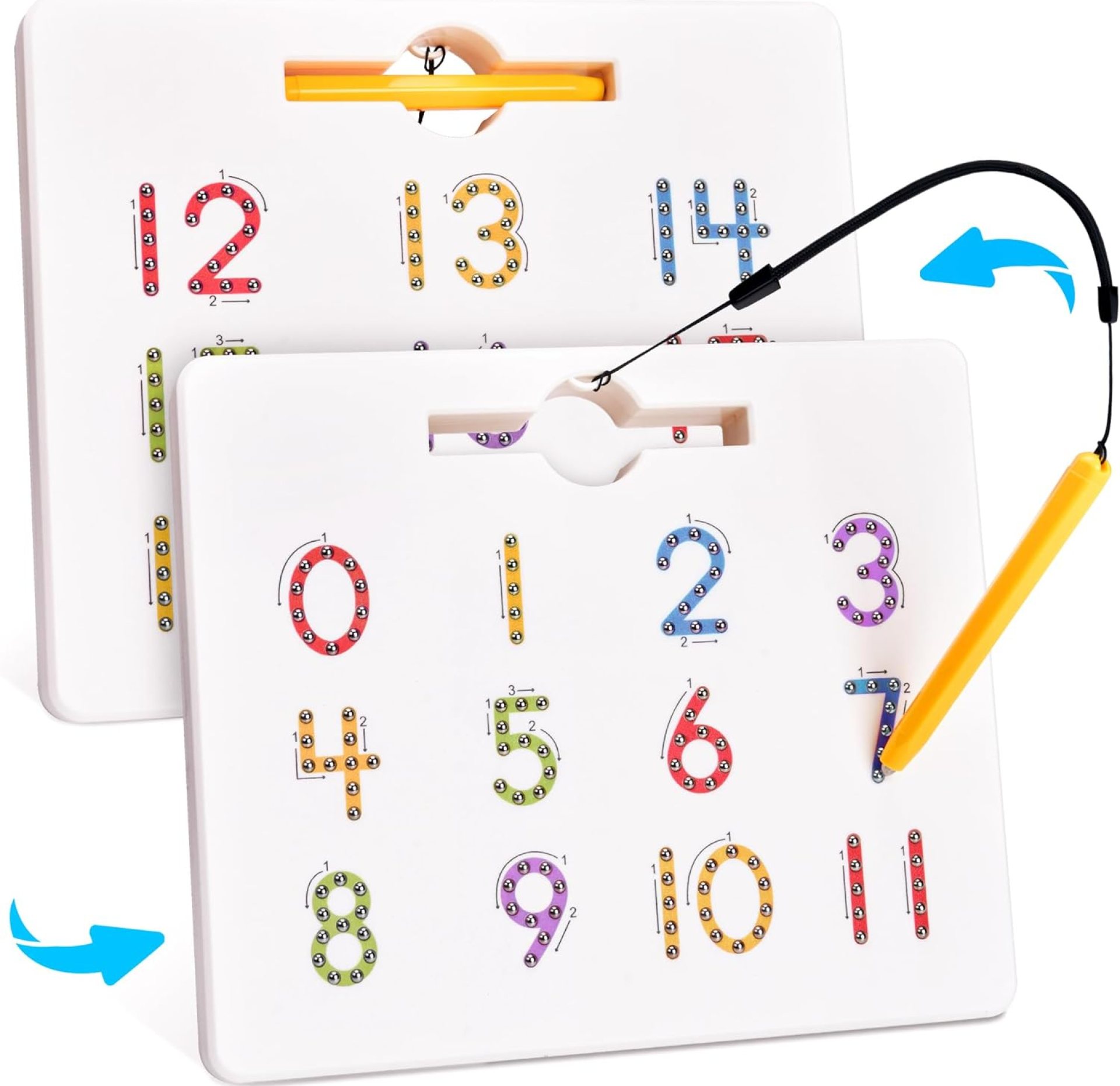 GAMENOTE Magnetic Number Tracing Board, 2 in 1 Double Sided Numbers 1-20 Writing Board for Toddlers & Kids, Preschool Handwriting Learning Toys, Educational Math Manipulatives GAMENOTE Magnetic Number Tracing Board, 2 in 1 Double Sided Numbers 1-20 Writing Board for Toddlers & Kids, Preschool Handwriting Learning Toys, Educational Math Manipulatives