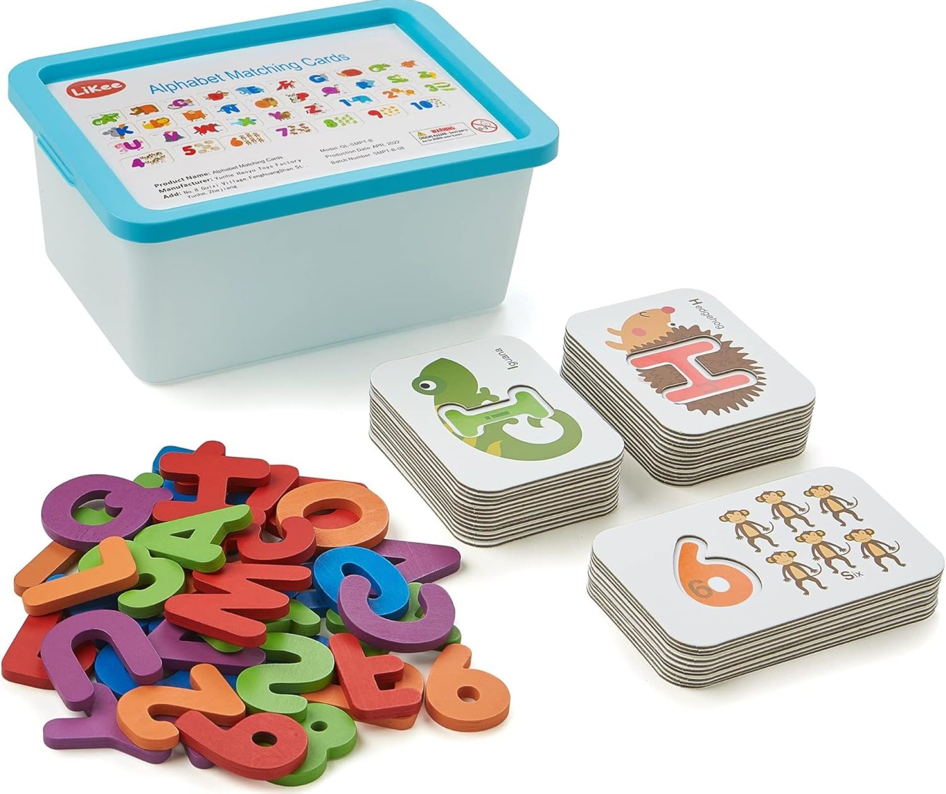 LiKee Alphabet Flash Cards Wooden Letter Puzzle ABC Sight Words Matching Games Counting Board Preschool Educational Montessori Toys for Toddlers Boys Girls 3+ Years (36 Cards& 37 Wood Pieces) LiKee Alphabet Flash Cards Wooden Letter Puzzle ABC Sight Words Matching Games Counting Board Preschool Educational Montessori Toys for Toddlers Boys Girls 3+ Years (36 Cards& 37 Wood Pieces)