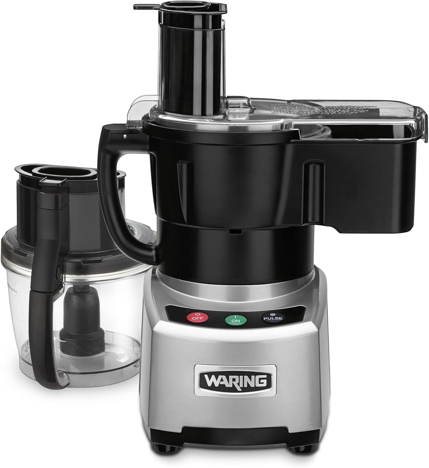 Waring Commercial 4 Quart Food Processor, 2 HP Motor, Extra Large Feed Tube, LiquiLock Sealed Bowl System, S Blade Chops Purees Emulsifies, 120V, 5-15 Phase Plug, Clear WFP16SC Black Waring Commercial 4 Quart Food Processor, 2 HP Motor, Extra Large Feed Tube, LiquiLock Sealed Bowl System, S Blade Chops Purees Emulsifies, 120V, 5-15 Phase Plug, Clear WFP16SC Black