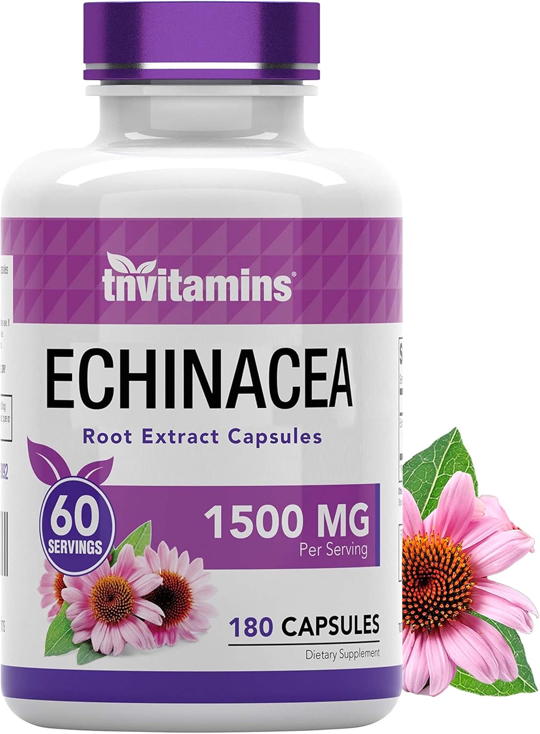 Echinacea Capsules (1500 MG – 180 Capsules) | Supports Health & Well-Being | Echinacea Root Herbal Extract Supplement | Produced in The USA Echinacea Capsules (1500 MG – 180 Capsules) | Supports Health & Well-Being | Echinacea Root Herbal Extract Supplement | Produced in The USA
