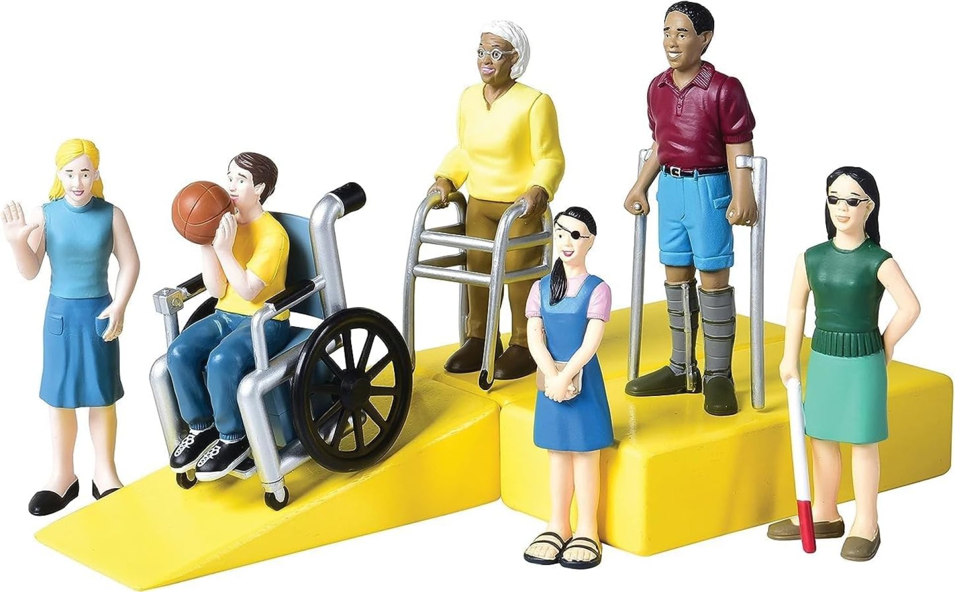 Creative Minds Marvel Education Diverse Abilities Toy Figure Set for Kids Ages 3+, Set of 6 Inclusive Toy Figurines with Wheelchairs, Canes, and More, Multicolor Creative Minds Marvel Education Diverse Abilities Toy Figure Set for Kids Ages 3+, Set of 6 Inclusive Toy Figurines with Wheelchairs, Canes, and More, Multicolor