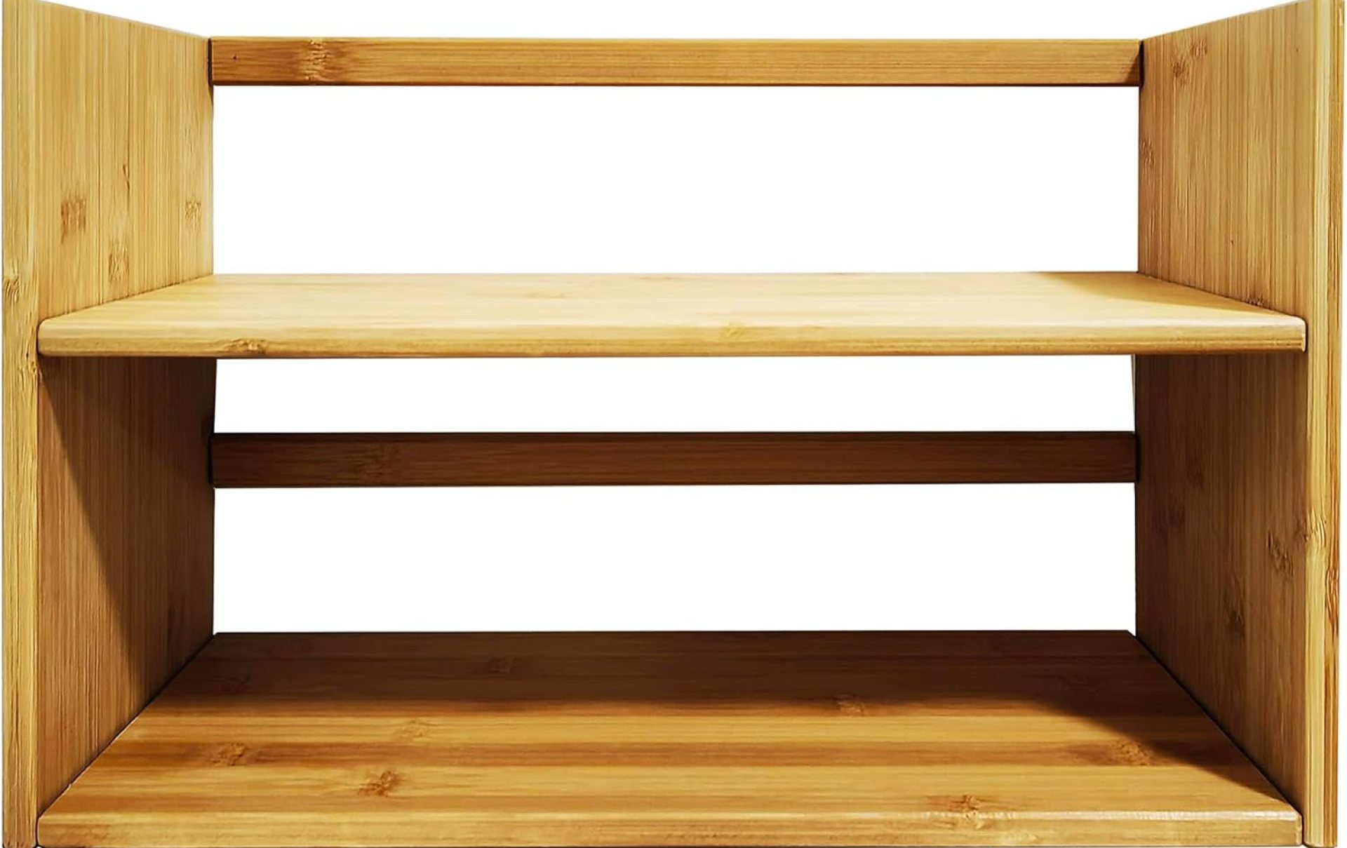 2-Tier Bamboo Desktop Shelf Organizer 16″ x 10″ Wooden Desk Bookshelf Office Supplies Storage Rack for Book, Files, Accessories 2-Tier Bamboo Desktop Shelf Organizer 16″ x 10″ Wooden Desk Bookshelf Office Supplies Storage Rack for Book, Files, Accessories