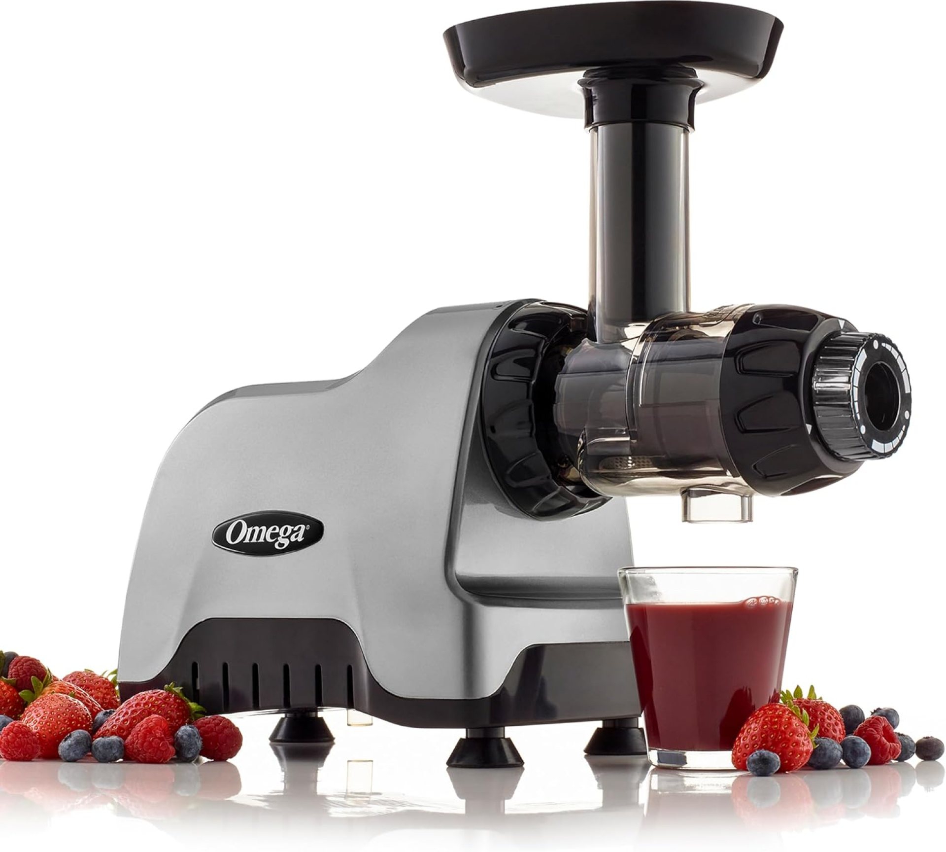 Omega Compact Cold Press Juicer Machine, Vegetable and Fruit Juice Extractor and Nutrition System Makes Nut Milks Baby Food and Sorbets, Triple-Stage 80-RPM Slow Masticating Juicer, 200-Watts, Gray Omega Compact Cold Press Juicer Machine, Vegetable and Fruit Juice Extractor and Nutrition System Makes Nut Milks Baby Food and Sorbets, Triple-Stage 80-RPM Slow Masticating Juicer, 200-Watts, Gray