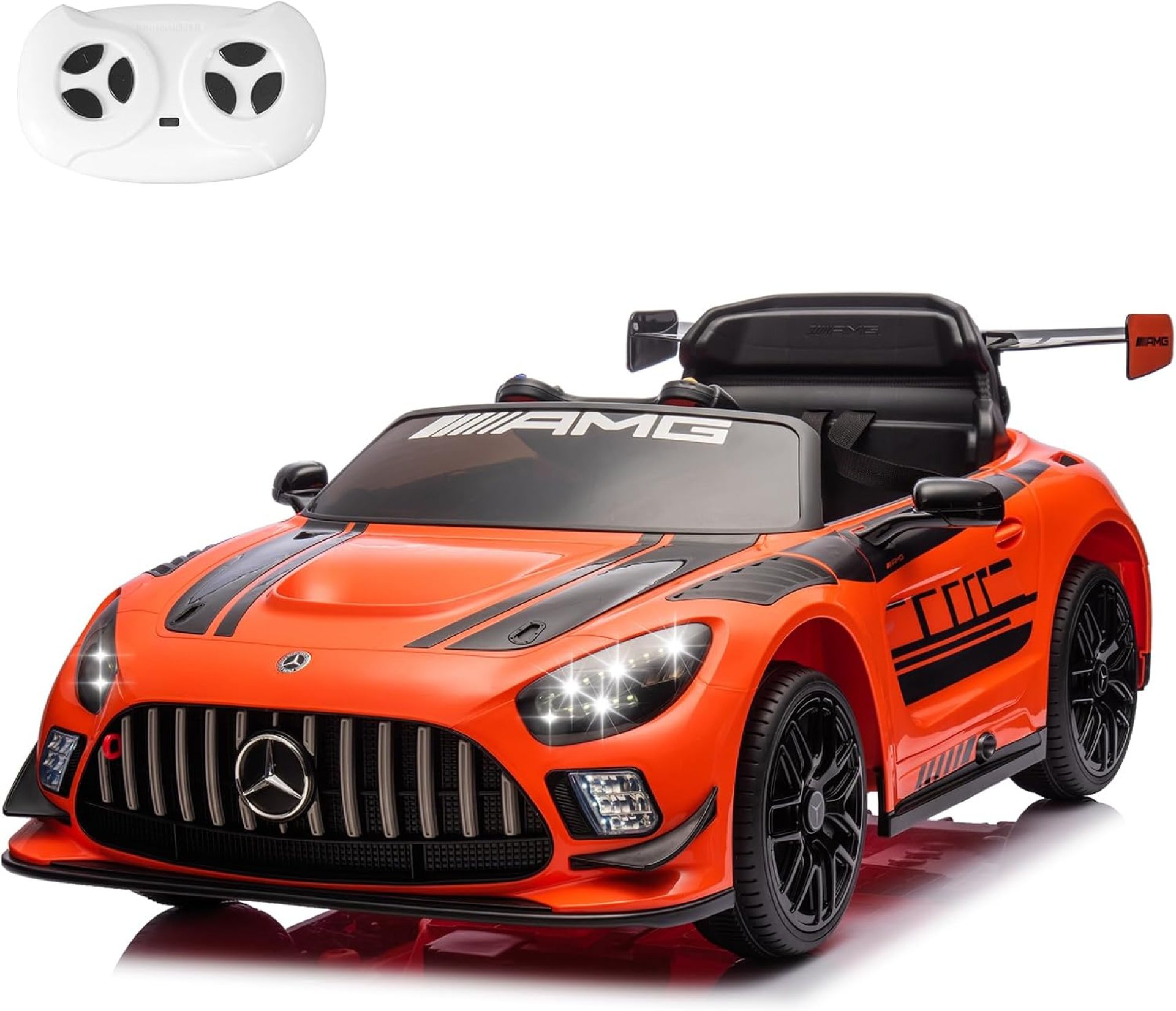Kids Ride-On Car Licensed GT3 for 3-6 Years Old Electric car 12V Battery Powered Electric Vehicle, w/Parent Remote, LED Lights, Music Player, Smooth Start, 3 Speeds, Orange Kids Ride-On Car Licensed GT3 for 3-6 Years Old Electric car 12V Battery Powered Electric Vehicle, w/Parent Remote, LED Lights, Music Player, Smooth Start, 3 Speeds, Orange