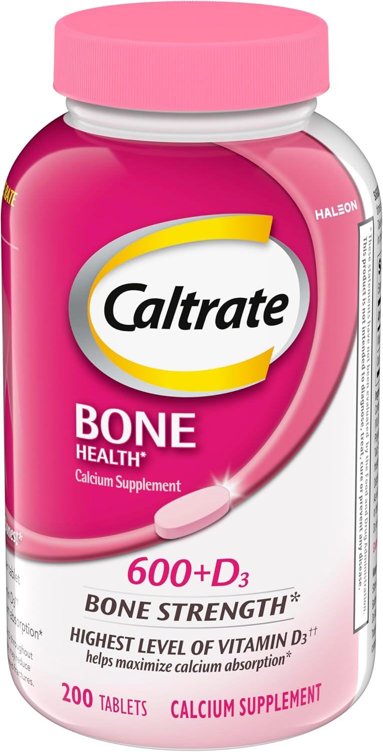 Caltrate 600 Plus D3 Calcium and Vitamin D Supplement Tablets, Bone Health Supplements for Adults – 200 Count Caltrate 600 Plus D3 Calcium and Vitamin D Supplement Tablets, Bone Health Supplements for Adults – 200 Count