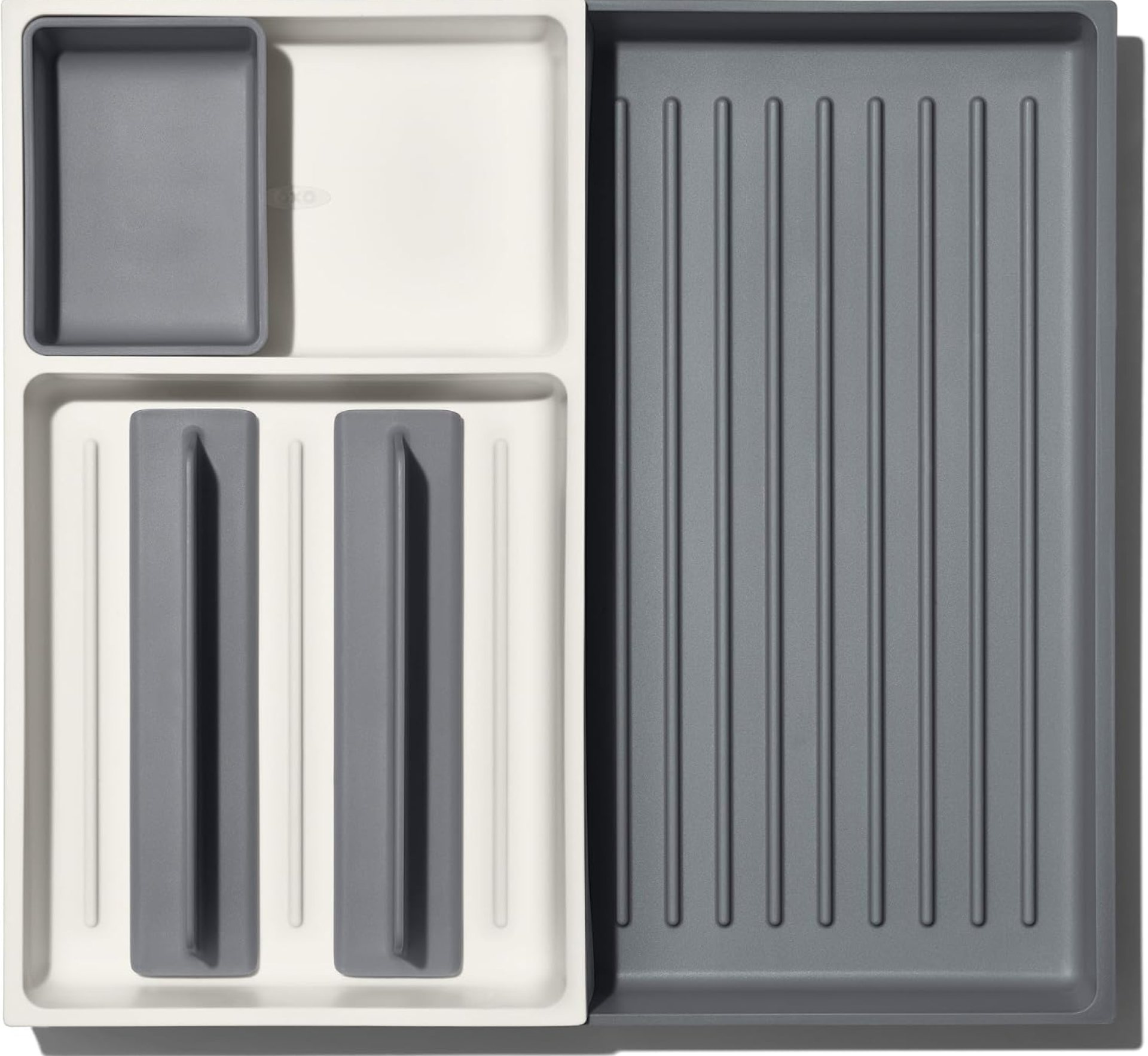 OXO Good Grips Drawer, Large Expandable Kitchen Tool Organizer, White OXO Good Grips Drawer, Large Expandable Kitchen Tool Organizer, White