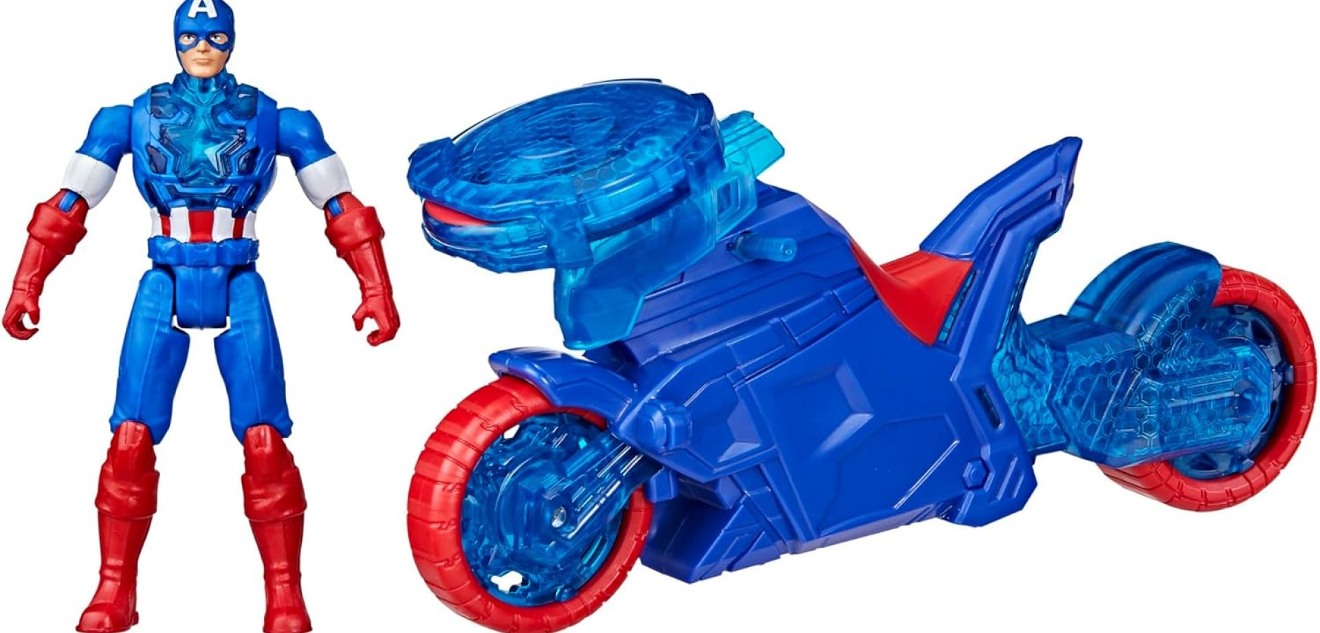 Marvel Avengers Epic World of Action Captain America Shield-Shot Cycle, 4-Inch (10 cm) Figure & Toy Motorcycle Playset, Super Hero Toys for Kids, 4+ Marvel Avengers Epic World of Action Captain America Shield-Shot Cycle, 4-Inch (10 cm) Figure & Toy Motorcycle Playset, Super Hero Toys for Kids, 4+