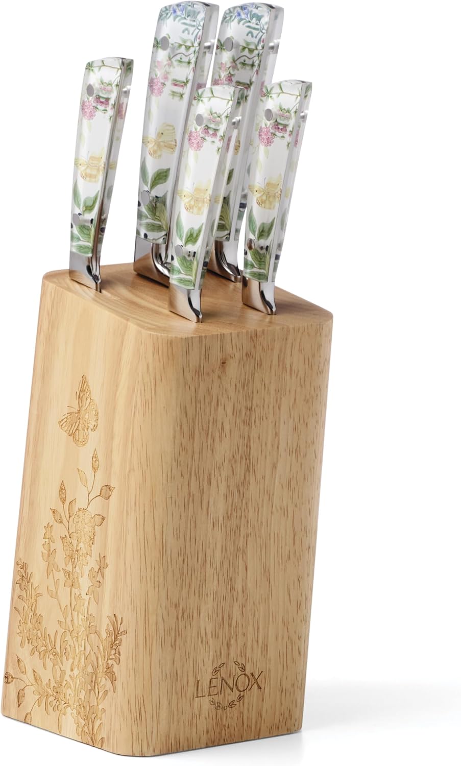 Lenox 898380 Butterfly Meadow Herbs 6-Piece Cutlery Block Set Lenox 898380 Butterfly Meadow Herbs 6-Piece Cutlery Block Set