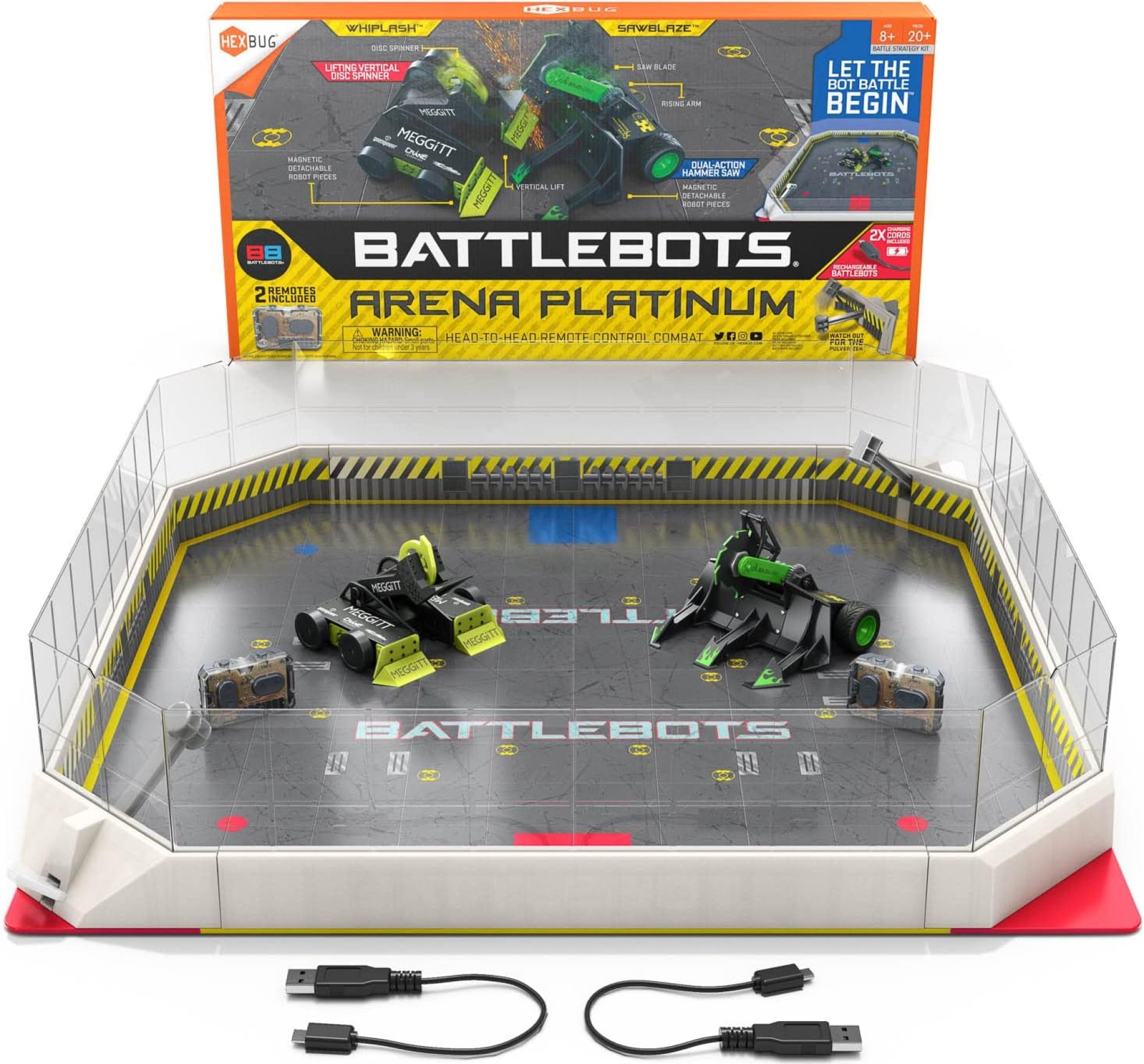 HEXBUG BattleBots Arena Platinum – Multiplayer Remote Control Robot Toy for Kids – for Boys and Girls Ages 8 and Up HEXBUG BattleBots Arena Platinum – Multiplayer Remote Control Robot Toy for Kids – for Boys and Girls Ages 8 and Up