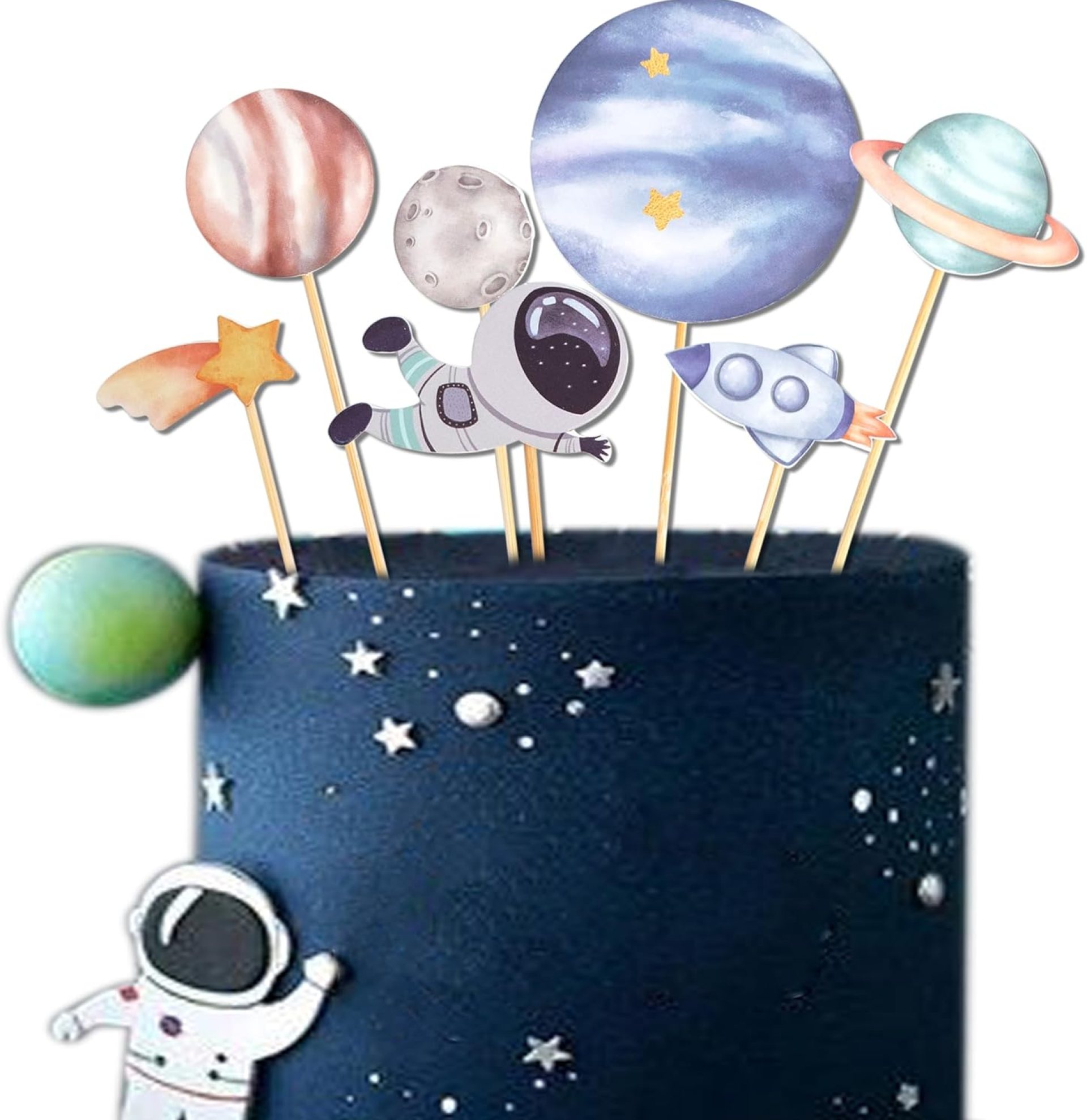 Outer Space Cake Topper – Planet Outer Space Themed Party Decorations,Rocket Astronaut Cake Topper,Spaceship Themed Kids Children Party Supplies Outer Space Cake Topper – Planet Outer Space Themed Party Decorations,Rocket Astronaut Cake Topper,Spaceship Themed Kids Children Party Supplies