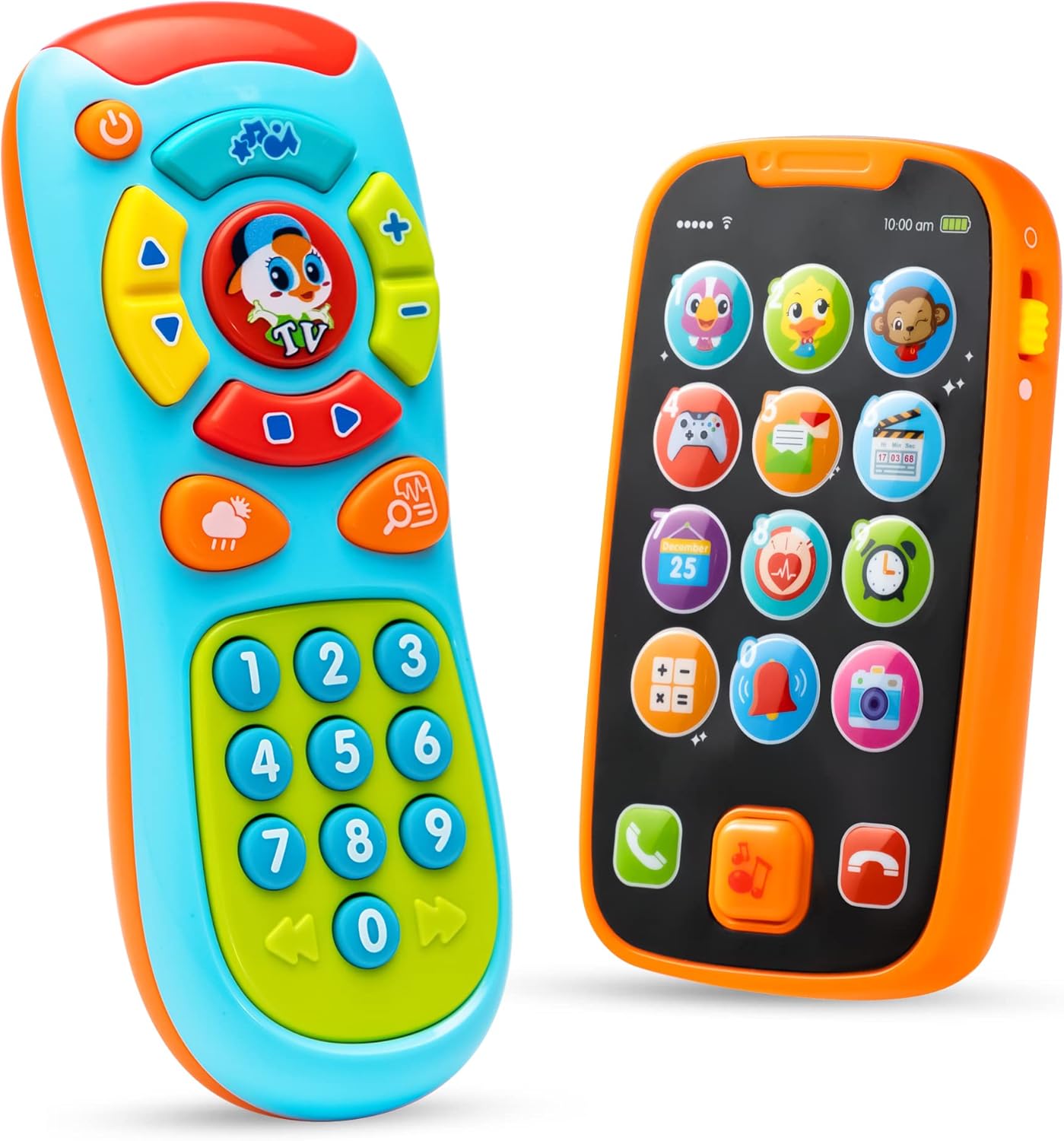 JOYIN Baby Learning Phone and Remote Toy for Toddler, Fun Smartphone Toys with Music for Infants, Boys or Girls, Holiday Stocking Stuffers, Kids Birthday Gift, Easter Basket Stuffers JOYIN Baby Learning Phone and Remote Toy for Toddler, Fun Smartphone Toys with Music for Infants, Boys or Girls, Holiday Stocking Stuffers, Kids Birthday Gift, Easter Basket Stuffers