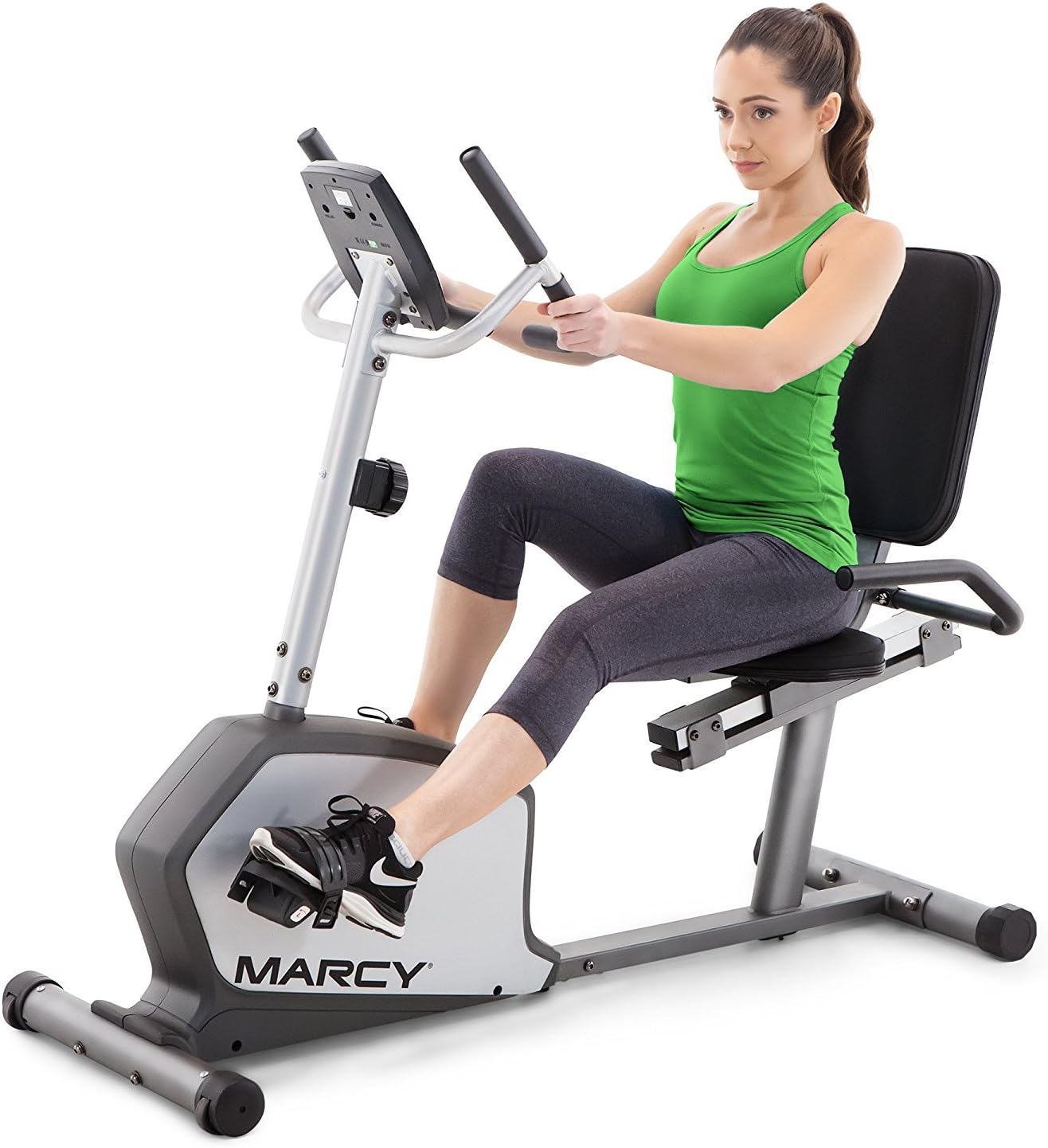Marcy Recumbent Exercise Bike with Adjustable Seat and 8 Resistance Levels, 300 Pound Capacity NS-1201R Marcy Recumbent Exercise Bike with Adjustable Seat and 8 Resistance Levels, 300 Pound Capacity NS-1201R