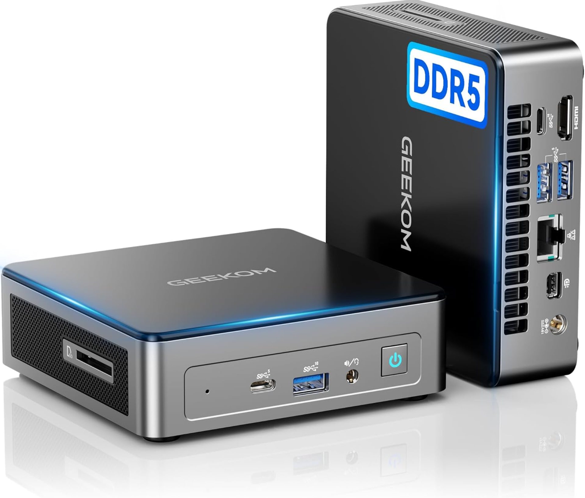 GEEKOM Air12 Mini PC 2025 (3-Year Warranty), 13th Gen Intel N150, 16GB DDR5 & 512GB NVMe SSD, 4K Triple Display Mini Desktop (HDMI 2.0/MiniDP 1.4), SD Card Reader, VESA Mountable for Office, Home, Edu GEEKOM Air12 Mini PC 2025 (3-Year Warranty), 13th Gen Intel N150, 16GB DDR5 & 512GB NVMe SSD, 4K Triple Display Mini Desktop (HDMI 2.0/MiniDP 1.4), SD Card Reader, VESA Mountable for Office, Home, Edu