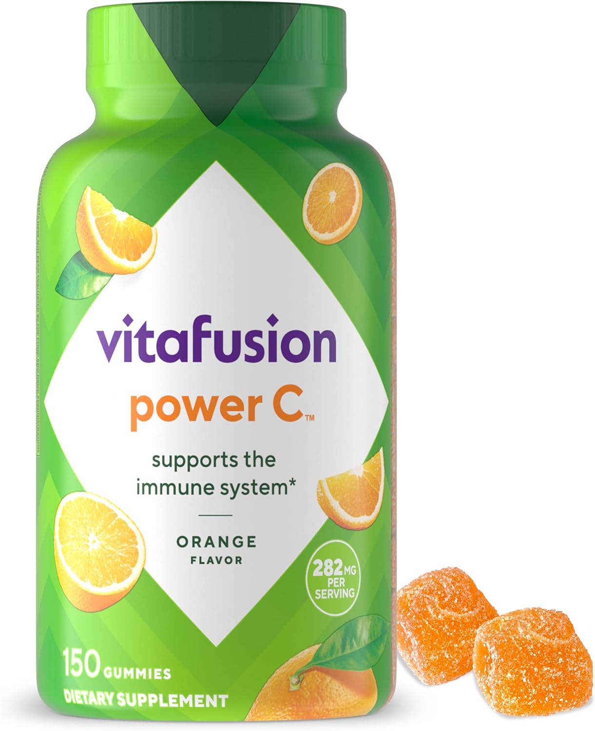 Vitafusion Power C Vitamin C Gummies for Immune Support, Orange Flavored, 282 mg Vitamin C, America’s Number 1 Gummy Vitamin Brand, 50 Day Supply, 150 Count Vitafusion Power C Vitamin C Gummies for Immune Support, Orange Flavored, 282 mg Vitamin C, America’s Number 1 Gummy Vitamin Brand, 50 Day Supply, 150 Count