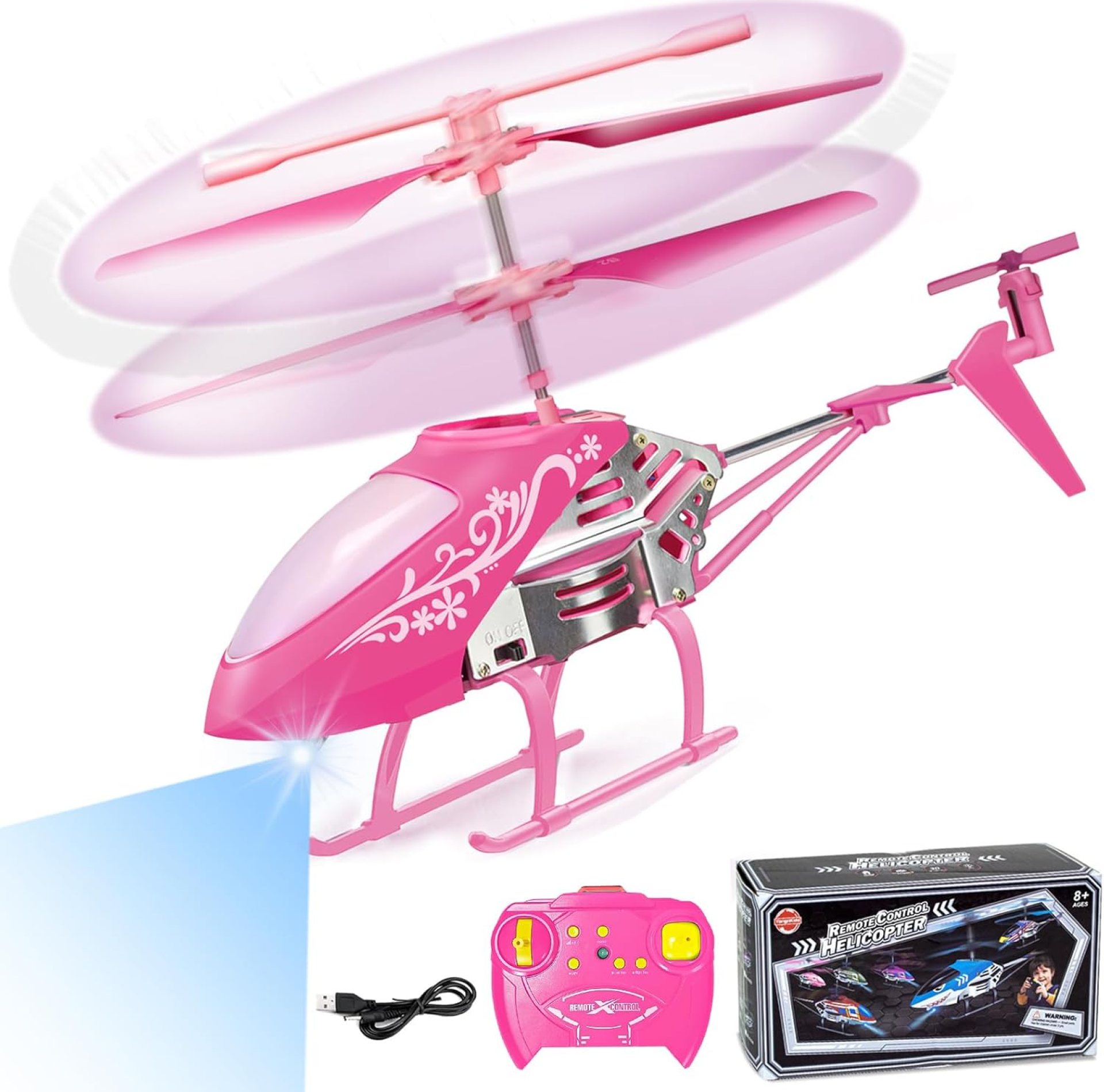 Remote Control Helicopter for Kids, Pink RC Helicopters Toys for Girls 8-10 11 12 13 14 Years Old Gifts, 2.4GHz 3.5 Channel Rc Helicopter Drones with LED Light for Kids Beginner- Easy to Fly Indoor Remote Control Helicopter for Kids, Pink RC Helicopters Toys for Girls 8-10 11 12 13 14 Years Old Gifts, 2.4GHz 3.5 Channel Rc Helicopter Drones with LED Light for Kids Beginner- Easy to Fly Indoor