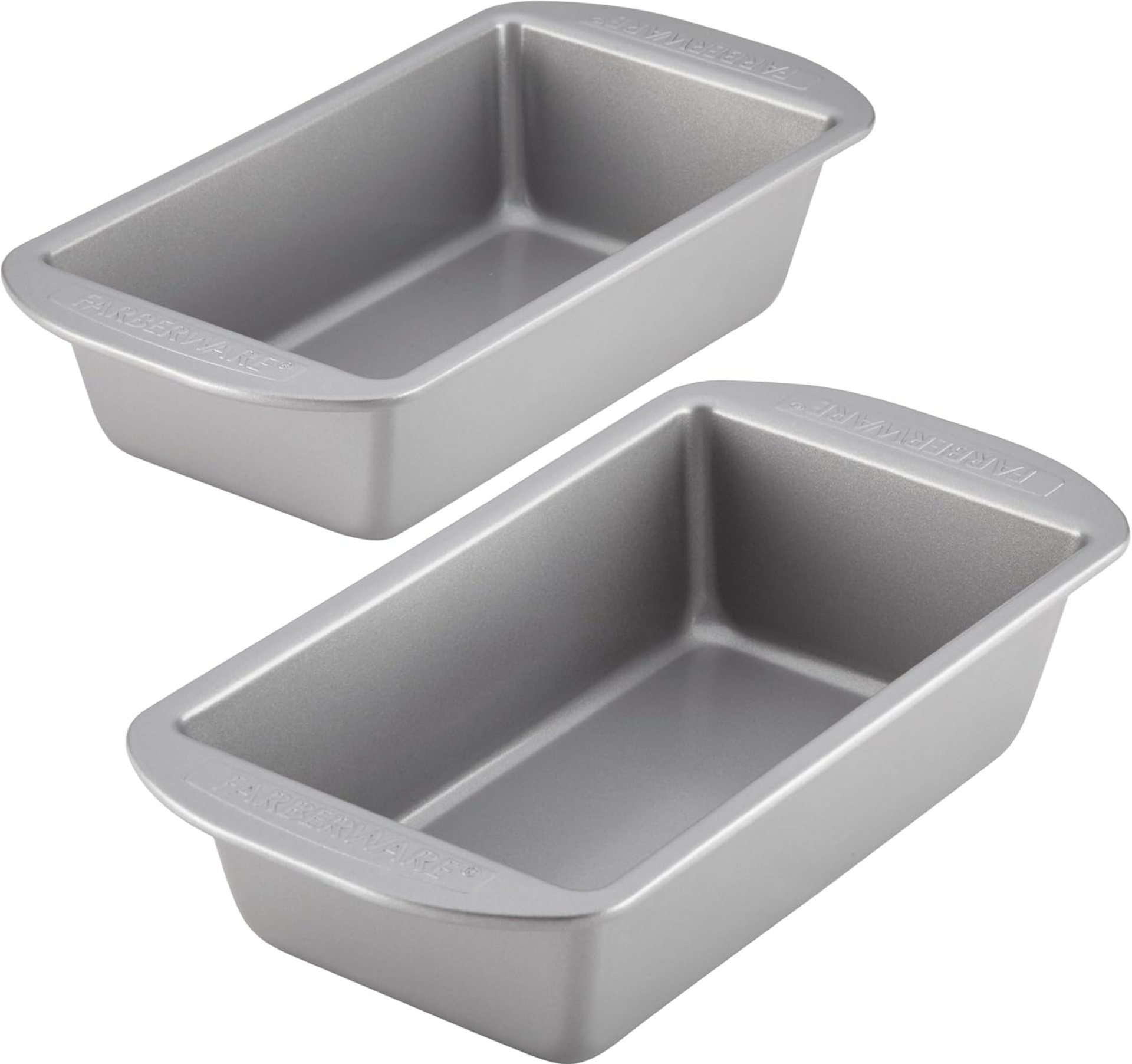 Farberware Bakeware Meatloaf/Nonstick Baking Loaf Pan Set, Two 9-Inch x 5-Inch, Gray Farberware Bakeware Meatloaf/Nonstick Baking Loaf Pan Set, Two 9-Inch x 5-Inch, Gray