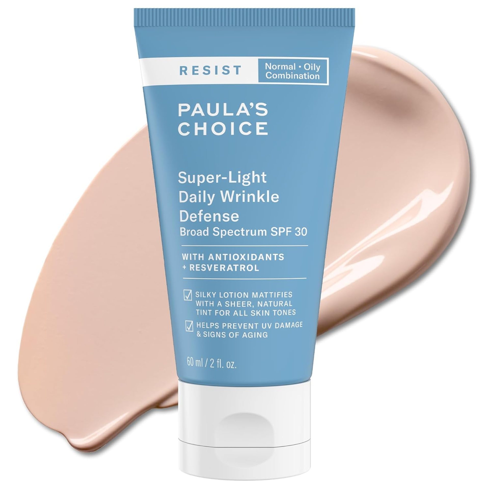 Paula’s Choice RESIST Super-Light Daily Wrinkle Defense Mineral Sunscreen, SPF 30 Face Sunscreen for Oily Skin, Matte Tinted Face Moisturizer, UVA/UVB Protection, Fragrance-Free Paula’s Choice RESIST Super-Light Daily Wrinkle Defense Mineral Sunscreen, SPF 30 Face Sunscreen for Oily Skin, Matte Tinted Face Moisturizer, UVA/UVB Protection, Fragrance-Free