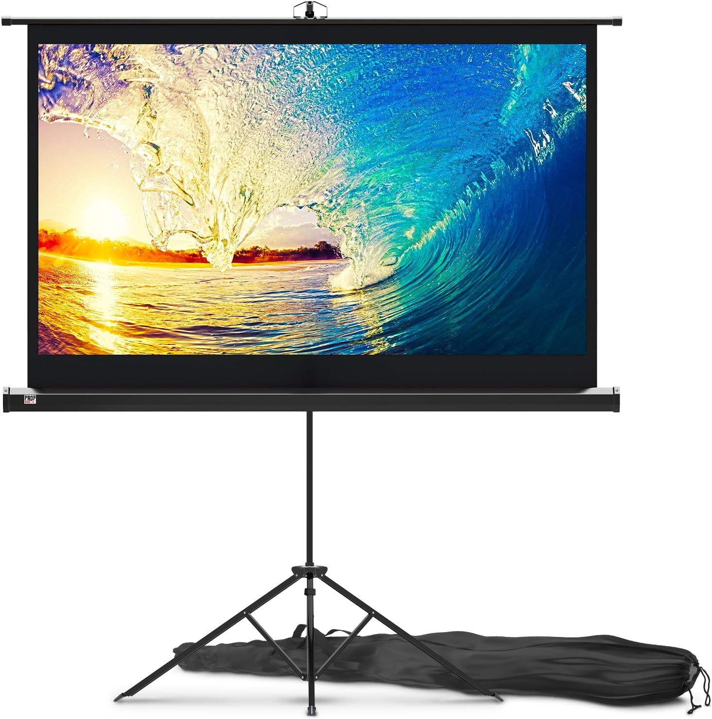 Projector Screen with Stand 60 inch – Indoor and Outdoor Projection Screen for Movie or Office Presentation – 16:9 HD Premium Wrinkle-Free Tripod Screen for Projector with Carry Bag and Tight Straps Projector Screen with Stand 60 inch – Indoor and Outdoor Projection Screen for Movie or Office Presentation – 16:9 HD Premium Wrinkle-Free Tripod Screen for Projector with Carry Bag and Tight Straps
