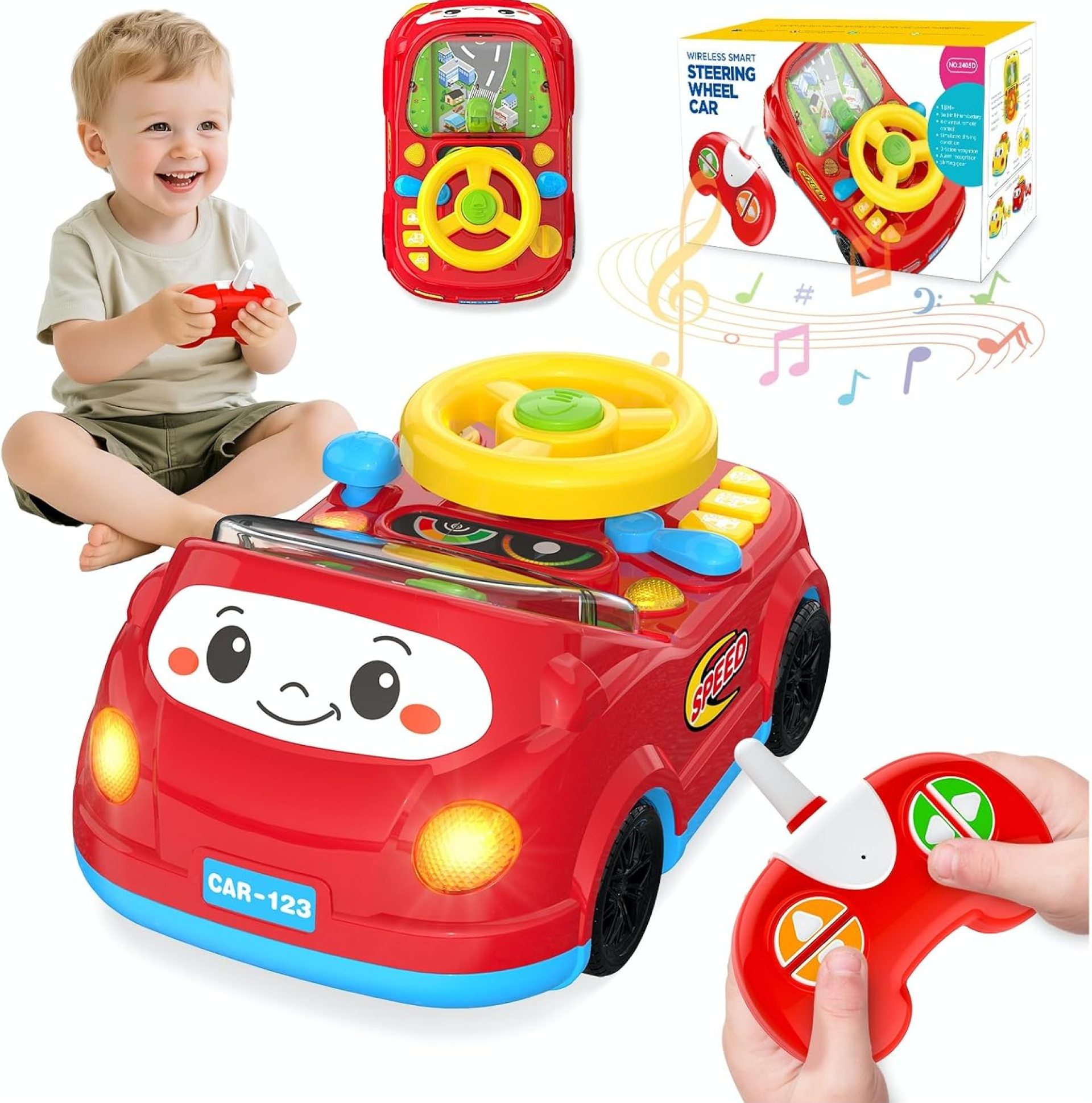 Toddler Toys For Ages 2-4 Boy – Remote Control RC Push Car Racing Adventure Steering Wheel Driving Games,Interactive Learning Educational Christmas Birthday Gift For Kids Age 2 3 4(Yellow Red) Toddler Toys For Ages 2-4 Boy – Remote Control RC Push Car Racing Adventure Steering Wheel Driving Games,Interactive Learning Educational Christmas Birthday Gift For Kids Age 2 3 4(Yellow Red)