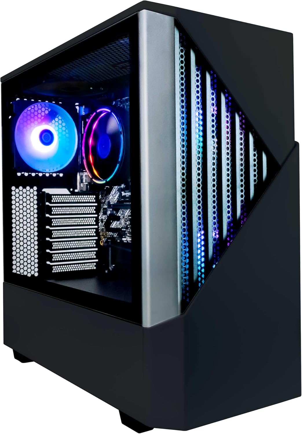 Periphio Reaper Prebuilt Gaming PC – AMD Ryzen 5 5600G CPU (4.4GHz Turbo), 64GB DDR4 RGB RAM, Radeon Vega 7 Graphics, 2TB NVMe Solid State SSD, Windows 11 Gaming Computer Desktop, WiFi + BT Periphio Reaper Prebuilt Gaming PC – AMD Ryzen 5 5600G CPU (4.4GHz Turbo), 64GB DDR4 RGB RAM, Radeon Vega 7 Graphics, 2TB NVMe Solid State SSD, Windows 11 Gaming Computer Desktop, WiFi + BT