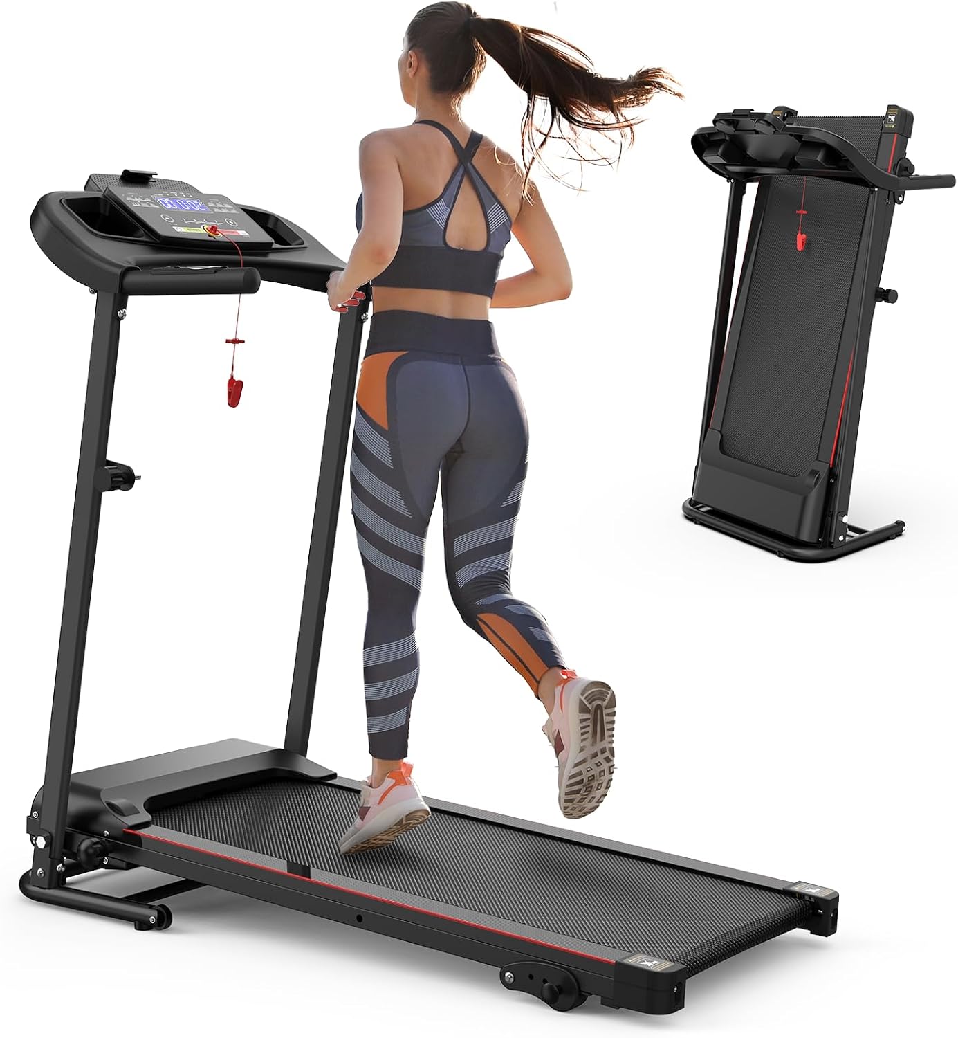 MPDEALS Electric Treadmill with Incline 2.5HP 0.5-7.5MPH Bluetooth Music Cup Holder Heart Rate Sensor Walking Foldable Running Machine for Indoor Home Gym Exercise Fitness MPDEALS Electric Treadmill with Incline 2.5HP 0.5-7.5MPH Bluetooth Music Cup Holder Heart Rate Sensor Walking Foldable Running Machine for Indoor Home Gym Exercise Fitness