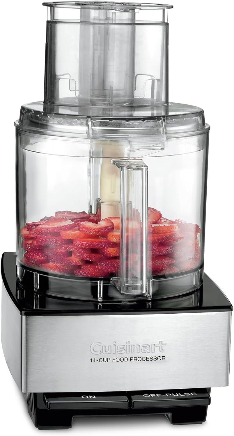 Cuisinart Food Processor 14-Cup Vegetable Chopper for Mincing, Dicing, Shredding, Puree & Kneading Dough, Stainless Steel, DFP-14BCNY Cuisinart Food Processor 14-Cup Vegetable Chopper for Mincing, Dicing, Shredding, Puree & Kneading Dough, Stainless Steel, DFP-14BCNY
