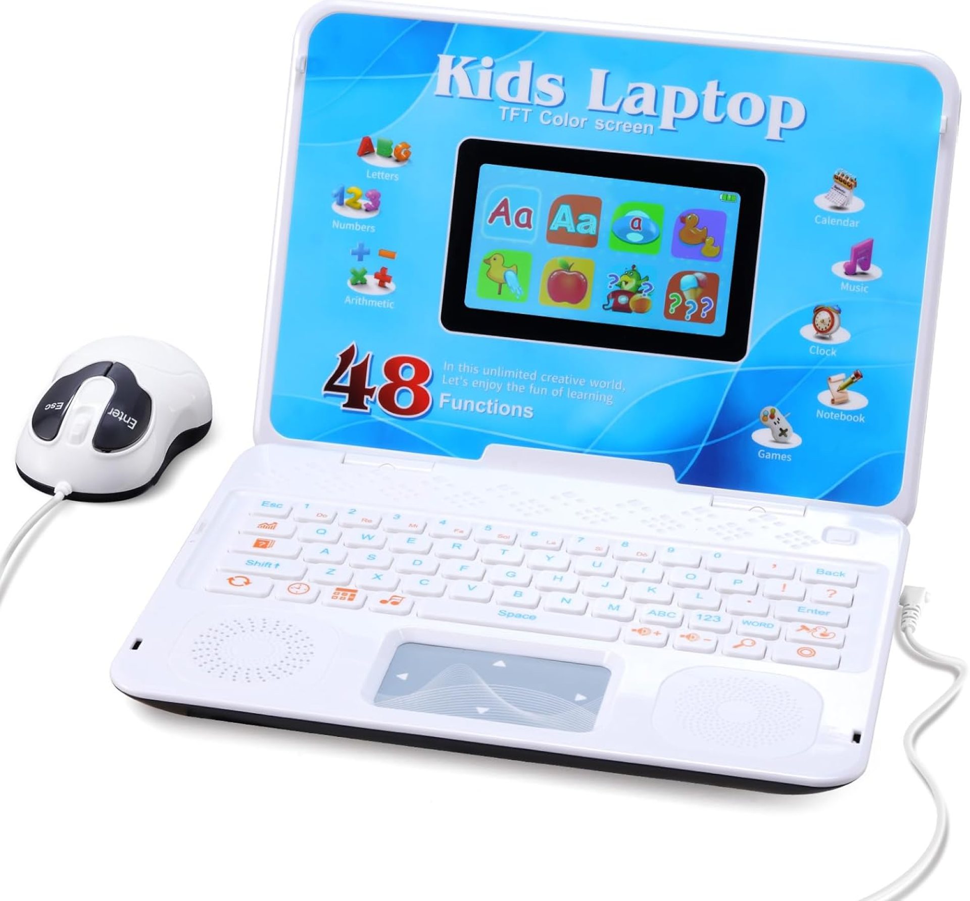 Kids Laptop, Color Screen Educational Laptop with 48 Learning Modes, Laptop for Kids Ages 5+ Kids Laptop, Color Screen Educational Laptop with 48 Learning Modes, Laptop for Kids Ages 5+