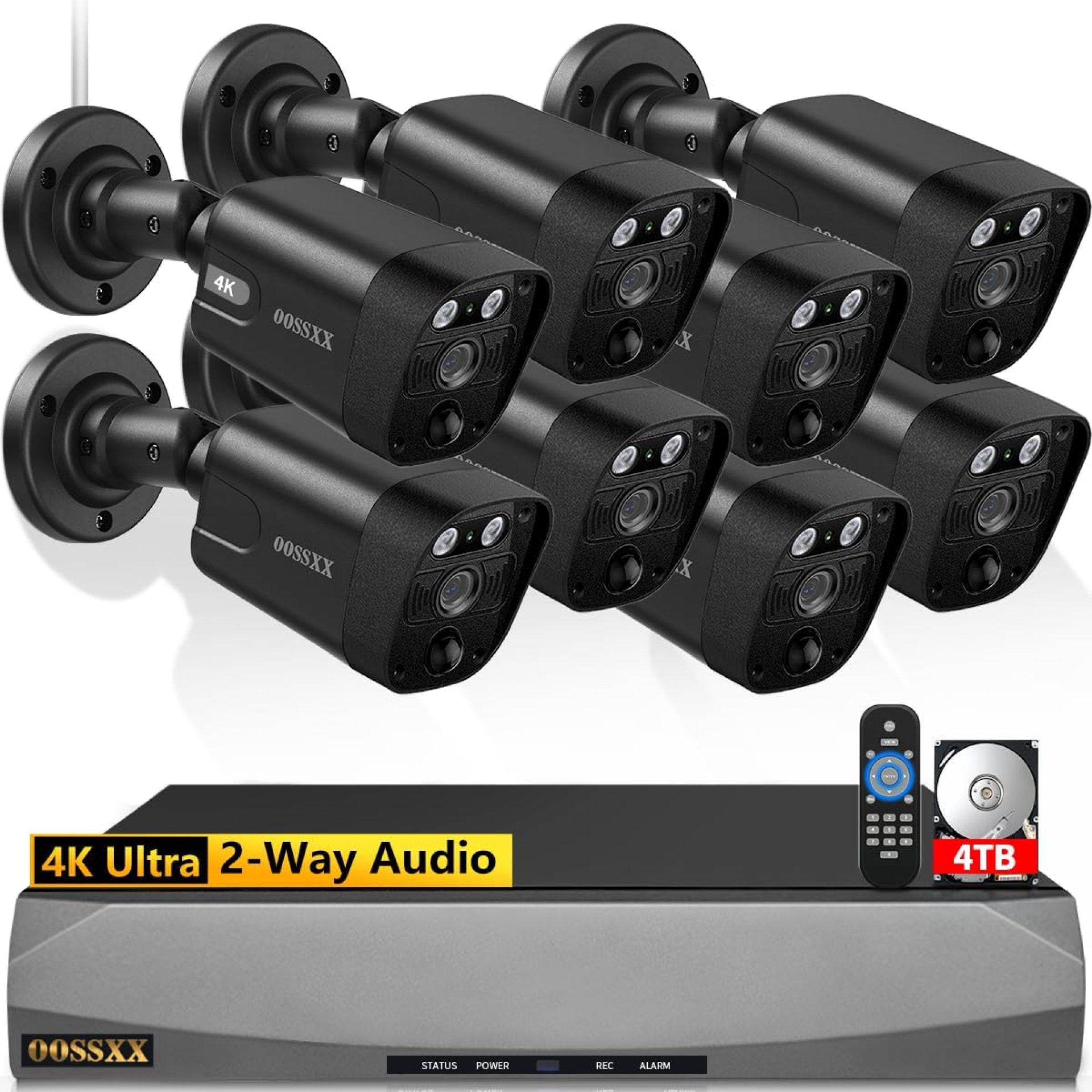 (4K/8.0 Megapixel & 130° Ultra Wide-Angle) 2-Way Audio PoE Outdoor Home Security Camera System Wired Outdoor Video Surveillance IP Cameras System (4K/8.0 Megapixel & 130° Ultra Wide-Angle) 2-Way Audio PoE Outdoor Home Security Camera System Wired Outdoor Video Surveillance IP Cameras System