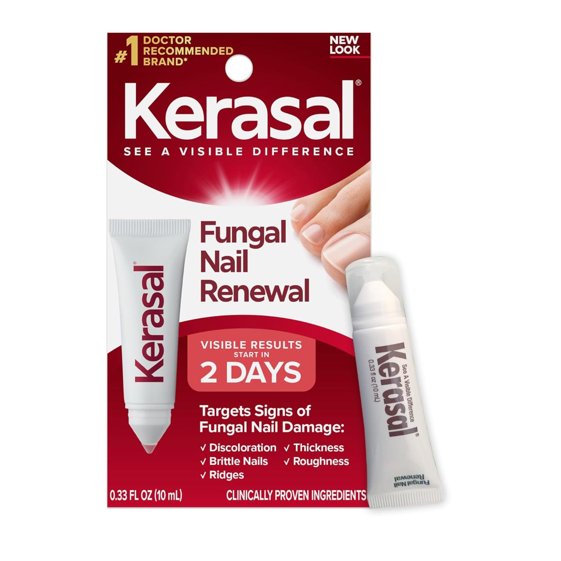 Kerasal Nail Renewal, Restores Appearance of Discolored or Damaged Nails, 0.33 fl oz (Packaging May Vary) Kerasal Nail Renewal, Restores Appearance of Discolored or Damaged Nails, 0.33 fl oz (Packaging May Vary)