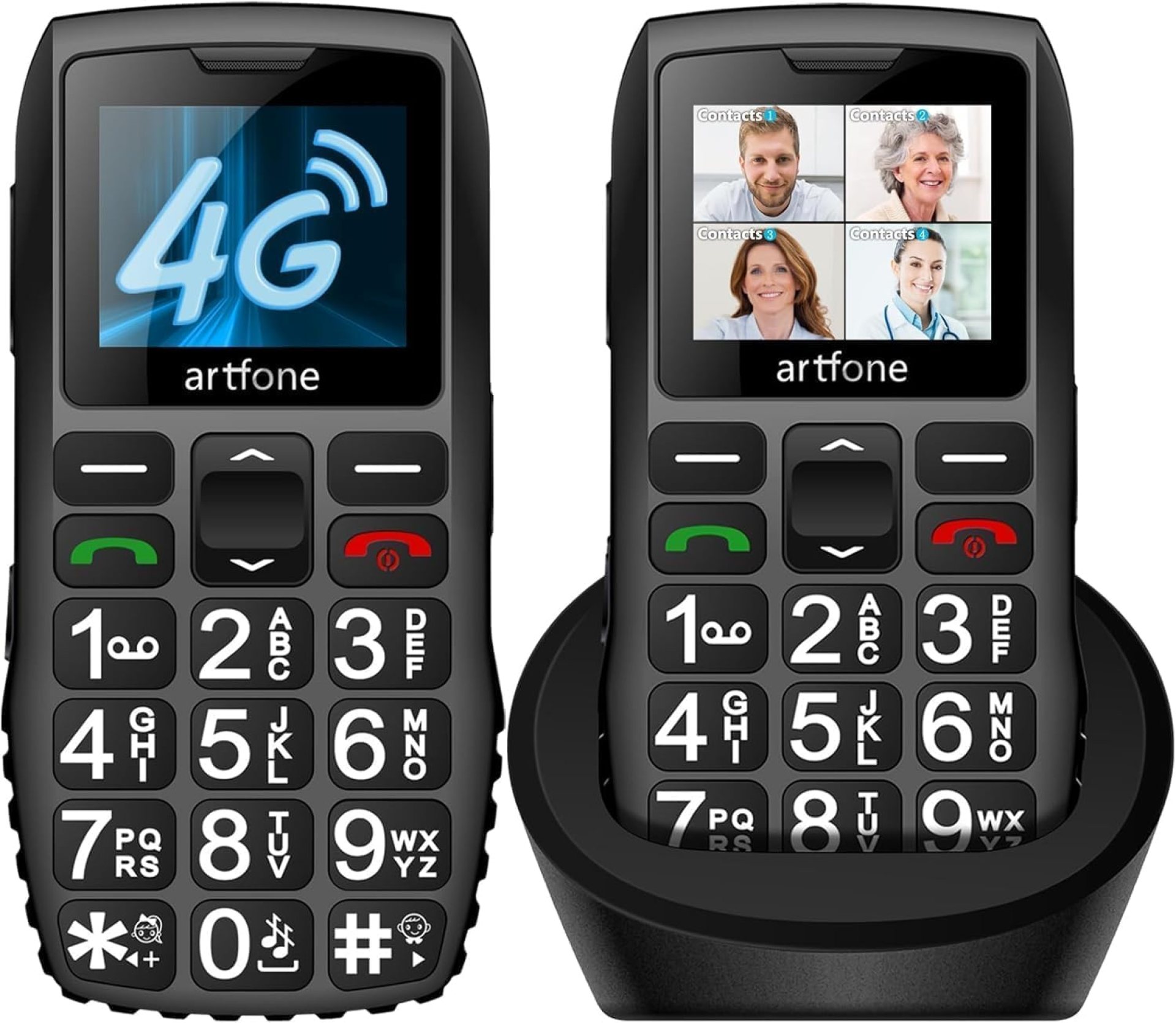 C1+4G LTE Big Buttons Cell Phone for Seniors丨Unlocked Phones with SOS Button丨Talking Clock丨Bluetooth丨Charging Station丨Dumb Phone丨Loud Speaker丨Speed Dial丨Large Font丨1800mAh丨T-Mobile – Black C1+4G LTE Big Buttons Cell Phone for Seniors丨Unlocked Phones with SOS Button丨Talking Clock丨Bluetooth丨Charging Station丨Dumb Phone丨Loud Speaker丨Speed Dial丨Large Font丨1800mAh丨T-Mobile – Black