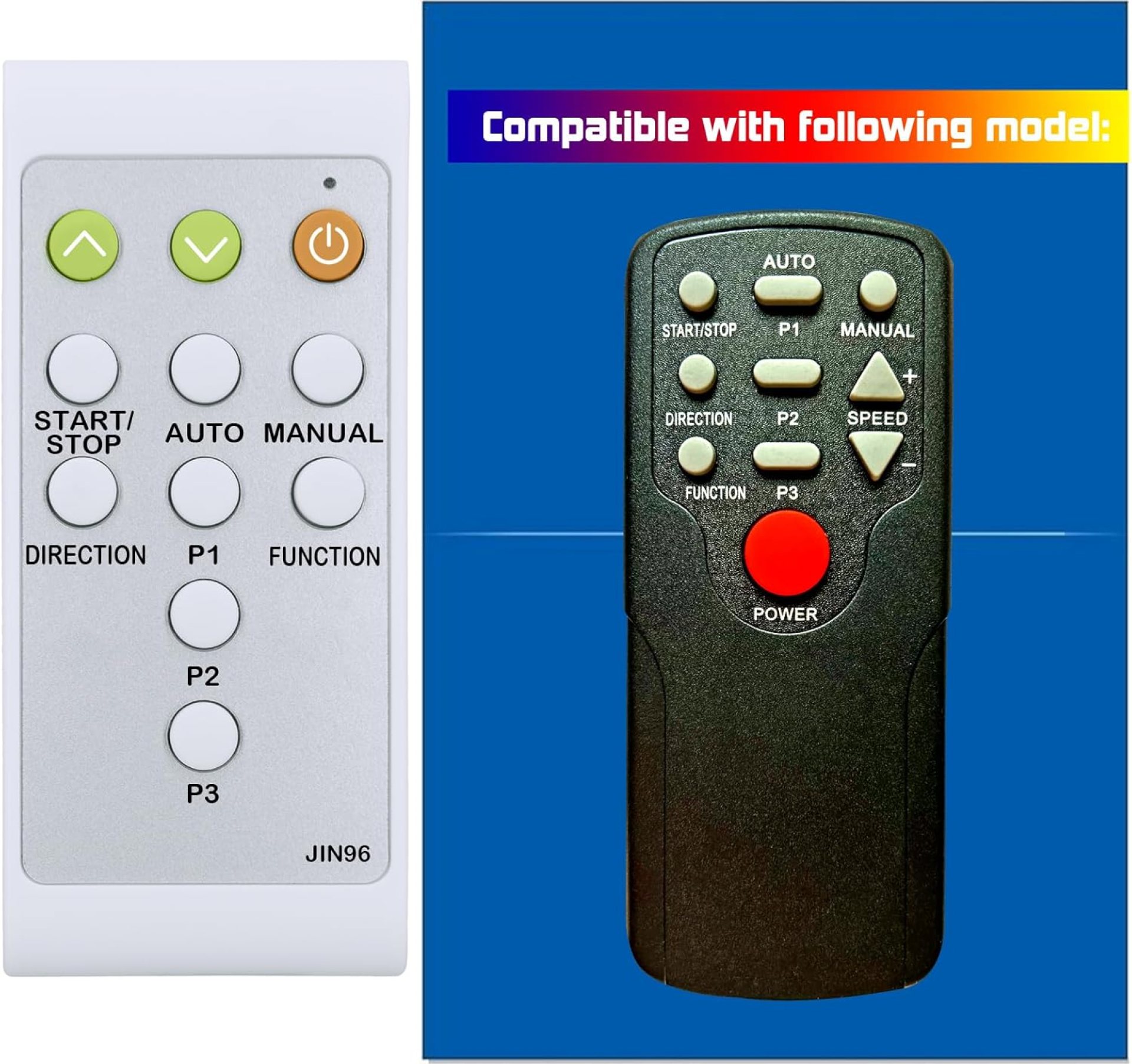 Replacement Remote Control for Under Desk Elliptical Machine, Same with The Right One in The Item Picture, with Oversized Buttons Replacement Remote Control for Under Desk Elliptical Machine, Same with The Right One in The Item Picture, with Oversized Buttons