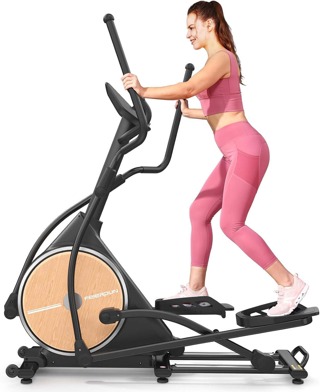 FEIERDUN Elliptical Machine, Cross Trainer for Home Use with Hyper-Quiet Electromagnetic Front Driving System, 32 Resistance Levels, 20IN Stride, 400LBS Weight Capacity FEIERDUN Elliptical Machine, Cross Trainer for Home Use with Hyper-Quiet Electromagnetic Front Driving System, 32 Resistance Levels, 20IN Stride, 400LBS Weight Capacity