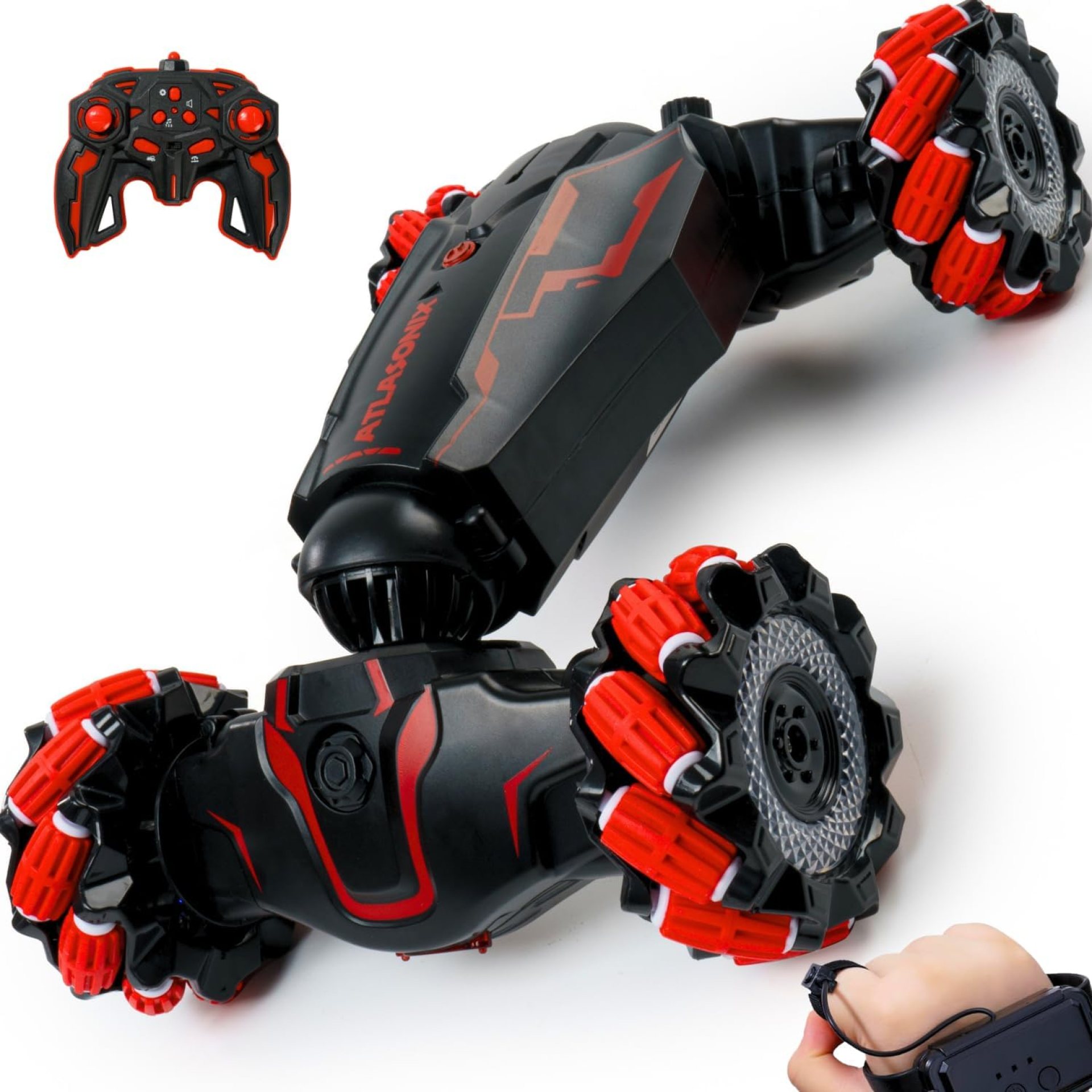 Gesture Sensing RC Stunt Car – Hand Controlled RC Car with 360° Rotating Stunts, Double-Sided Driving, and Hand Gesture Remote Control – Rechargeable Toy for Kids Ages 4-8 Gesture Sensing RC Stunt Car – Hand Controlled RC Car with 360° Rotating Stunts, Double-Sided Driving, and Hand Gesture Remote Control – Rechargeable Toy for Kids Ages 4-8