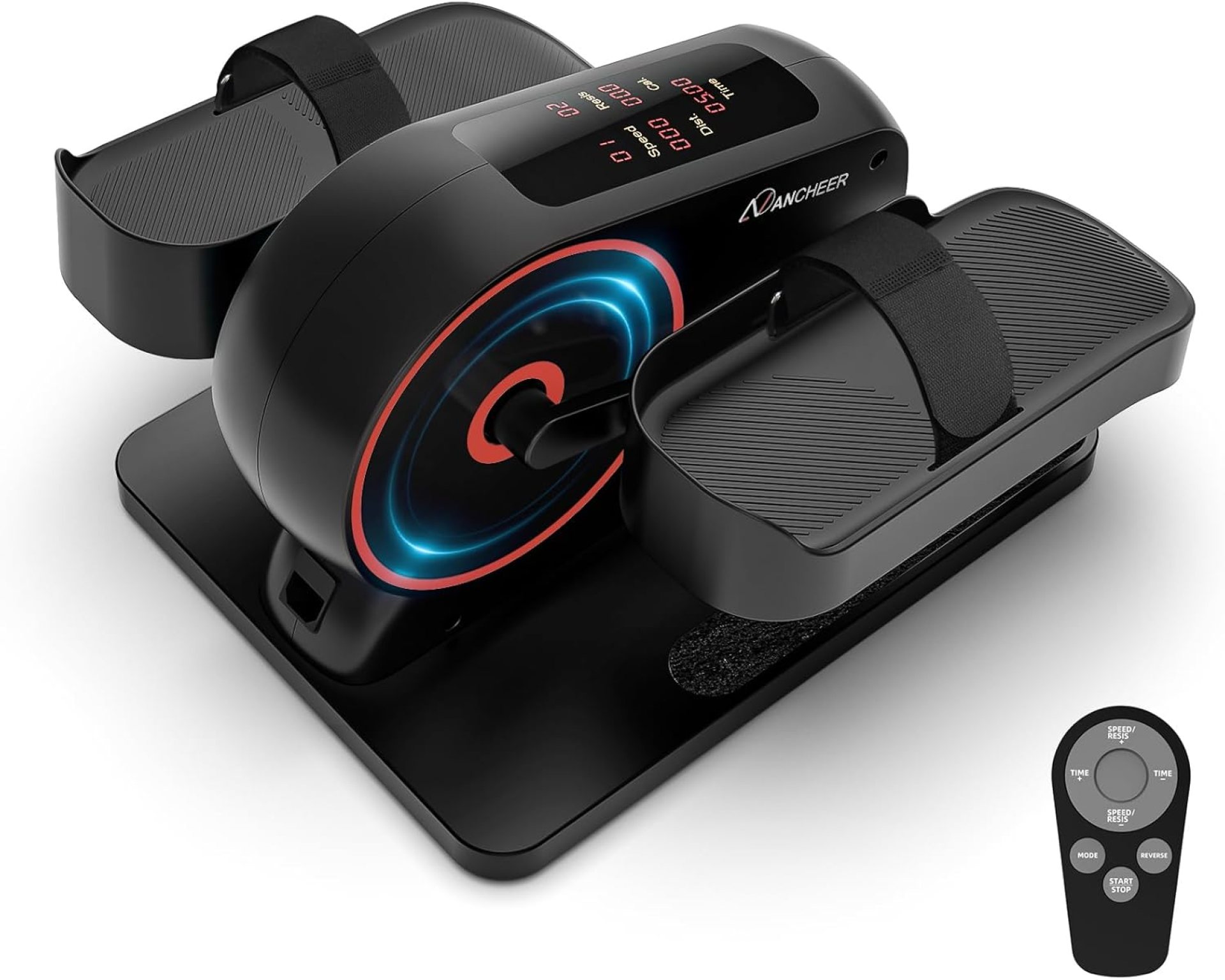 ANCHEER Under Desk Elliptical Machine, 2-in-1 Mini Exercise Bike, Digital Display, 9 Resistance Levels, 12 Speed Levels, Active and Auto Modes, Silent Operation ANCHEER Under Desk Elliptical Machine, 2-in-1 Mini Exercise Bike, Digital Display, 9 Resistance Levels, 12 Speed Levels, Active and Auto Modes, Silent Operation