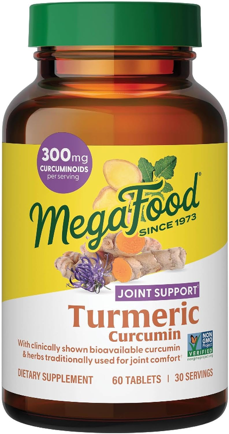 MegaFood Turmeric Curcumin Extra Strength – Joint Support Supplement – Turmeric Curcumin with Black Pepper & Boswellia Extract – Vegan – Made Without 9 Food Allergens – 60 Tabs (30 Servings) MegaFood Turmeric Curcumin Extra Strength – Joint Support Supplement – Turmeric Curcumin with Black Pepper & Boswellia Extract – Vegan – Made Without 9 Food Allergens – 60 Tabs (30 Servings)