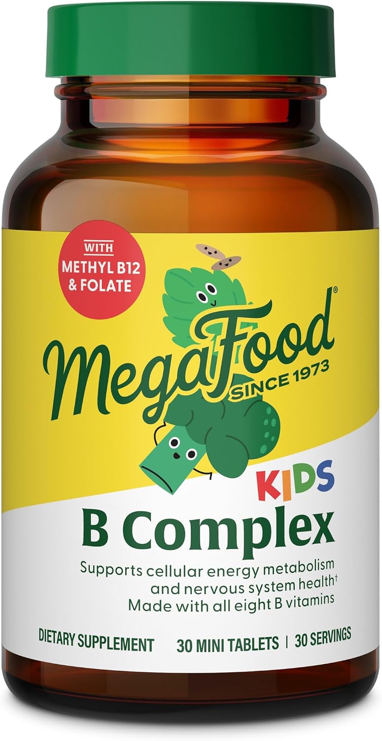 MegaFood Kids B Complex – B Complex Vitamin Supplement, 8 B Vitamins – Vitamin B6, Vitamin B12, Folate, Biotin & More, Supports Cellular Energy Production, Vegetarian, Gluten Free – 30 Mini Tablets MegaFood Kids B Complex – B Complex Vitamin Supplement, 8 B Vitamins – Vitamin B6, Vitamin B12, Folate, Biotin & More, Supports Cellular Energy Production, Vegetarian, Gluten Free – 30 Mini Tablets
