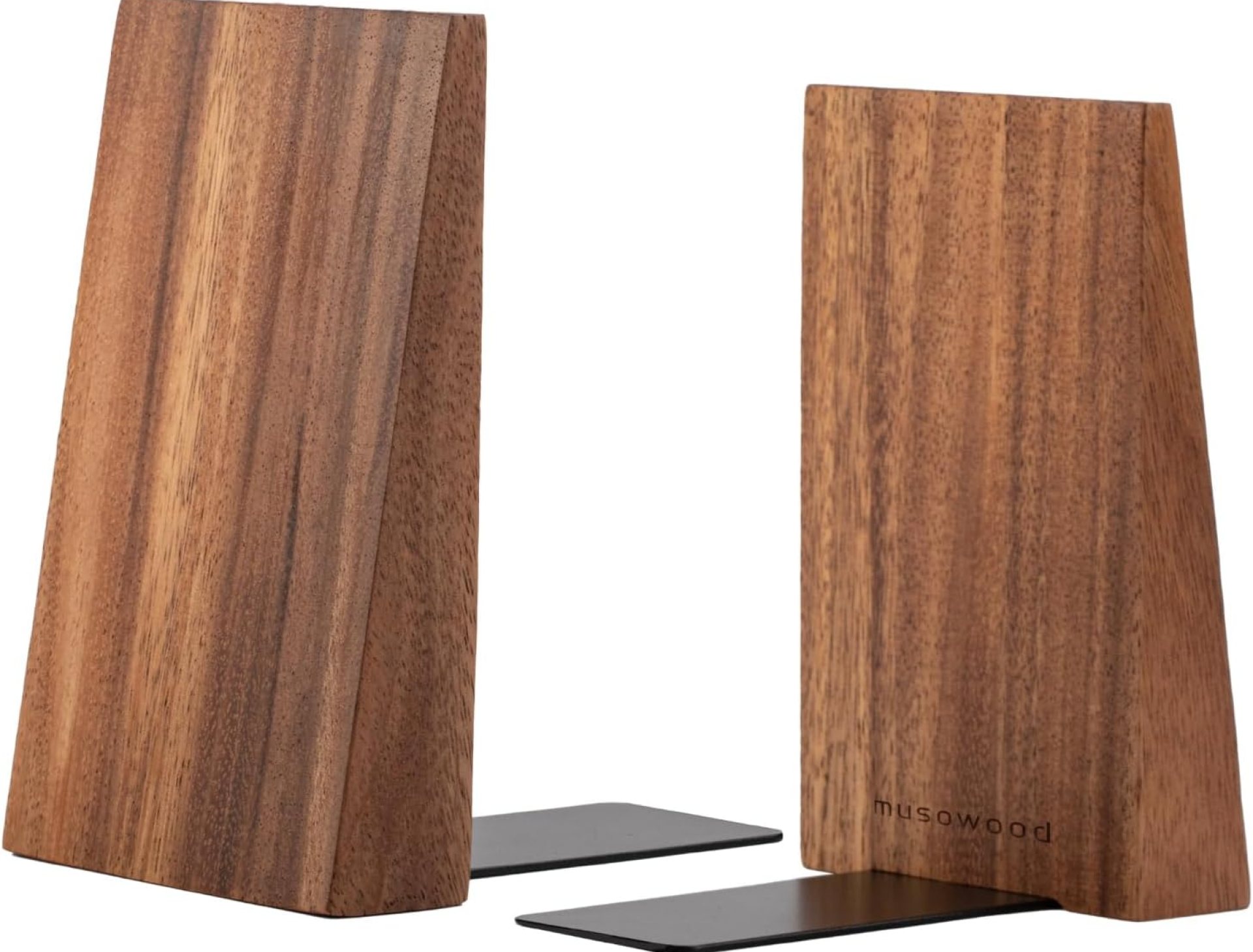 Muso Wood Book Ends, Thickened Wooden Bookends for Heavy Books, Creative Decorative Bookends for Shelves, Non-Skid Book Ends, Handmade Acacia Wood Bookends Muso Wood Book Ends, Thickened Wooden Bookends for Heavy Books, Creative Decorative Bookends for Shelves, Non-Skid Book Ends, Handmade Acacia Wood Bookends