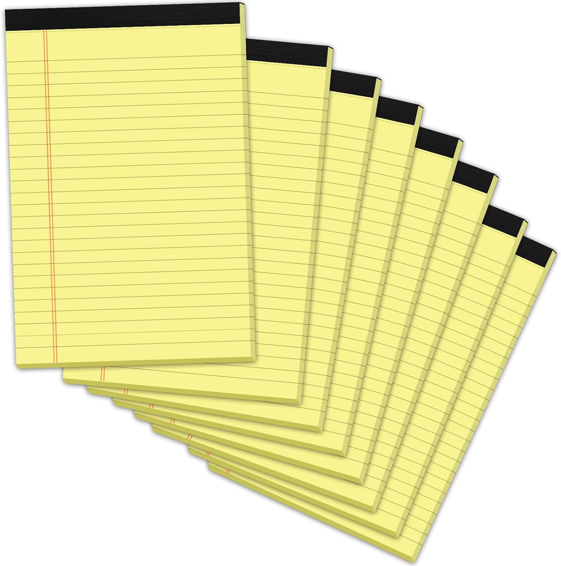 8 Pack Yellow Legal Pads 5×8 Small Note Pads 240 Sheets Perforated Yellow Pads Paper Narrow Ruled Writing Pad 80gsm Premium Thick Paper College Ruled Legal Notepads for Students, Office, Business 8 Pack Yellow Legal Pads 5×8 Small Note Pads 240 Sheets Perforated Yellow Pads Paper Narrow Ruled Writing Pad 80gsm Premium Thick Paper College Ruled Legal Notepads for Students, Office, Business