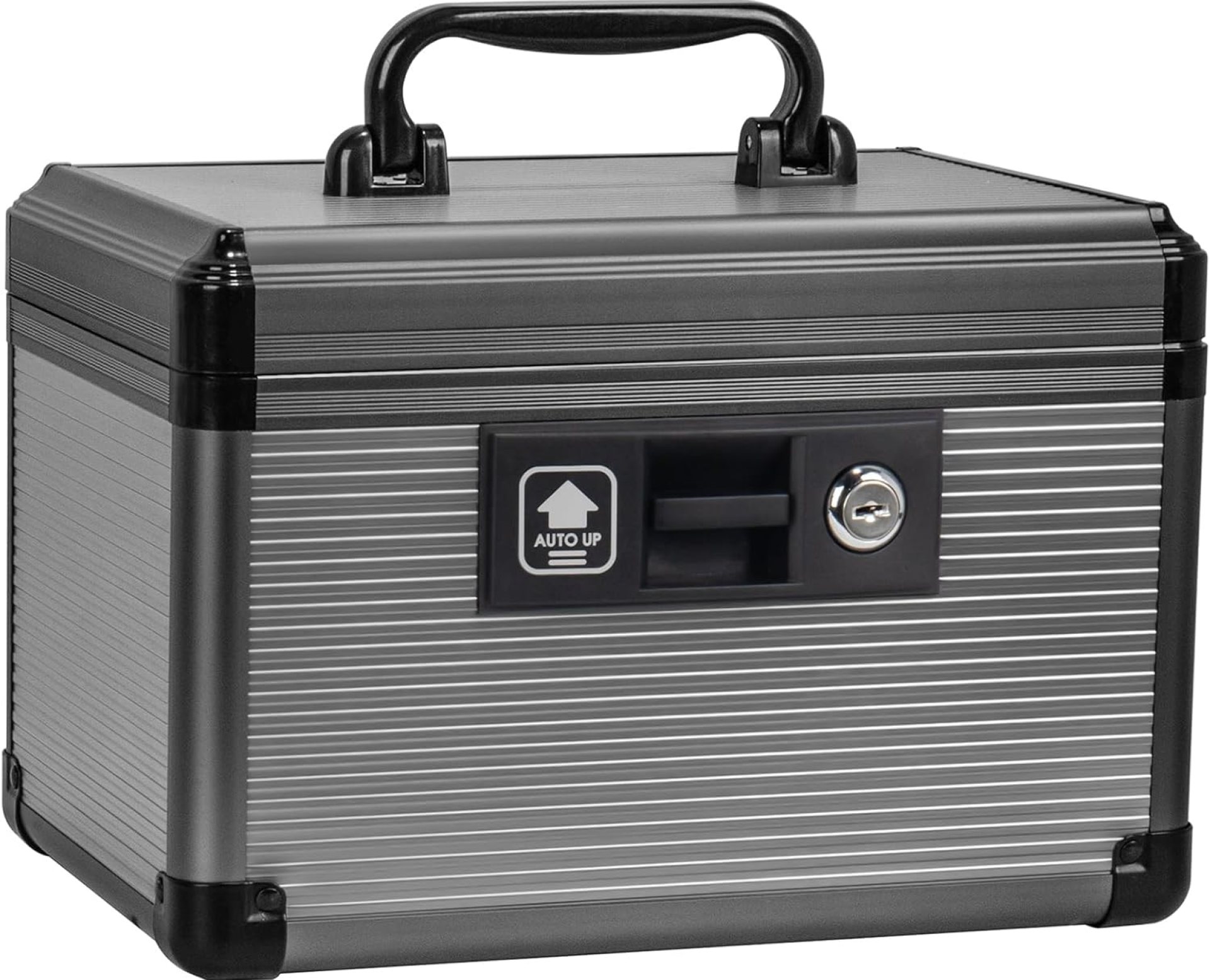 Medicine Lock Box with Key, Alluminum Alloy Box for Medication,First aid kit with a Removeable Tray to Store Medicines & Pills for Home,Black 10 * 6.89 * 6.89 Inch Medicine Lock Box with Key, Alluminum Alloy Box for Medication,First aid kit with a Removeable Tray to Store Medicines & Pills for Home,Black 10 * 6.89 * 6.89 Inch