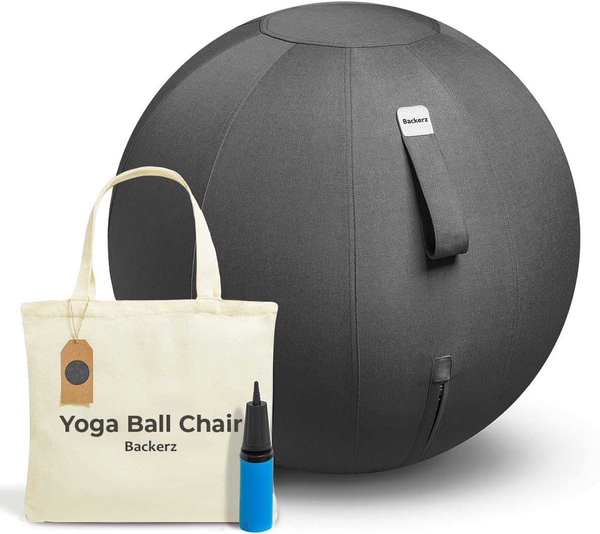 Balance Ball Chair for Office & Home – Ergonomic Exercise Ball for Posture & Back Pain Relief, Yoga Ball Chair – Sitting Ball with Washable Linen Cover Balance Ball Chair for Office & Home – Ergonomic Exercise Ball for Posture & Back Pain Relief, Yoga Ball Chair – Sitting Ball with Washable Linen Cover