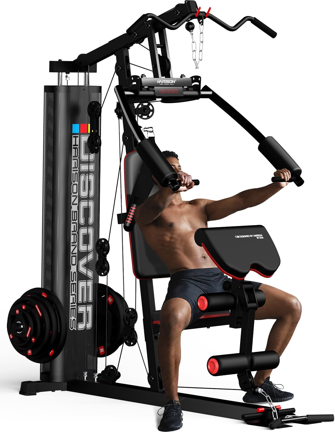 HARISON Home Gym – Full Body Workout Equipment, Exercise Equipment, Fitness Equipment, Multifunctional Home Gym Equipment for Home with Pulley System, Weight Bench, Leg Extension, Rowing Machine HARISON Home Gym – Full Body Workout Equipment, Exercise Equipment, Fitness Equipment, Multifunctional Home Gym Equipment for Home with Pulley System, Weight Bench, Leg Extension, Rowing Machine