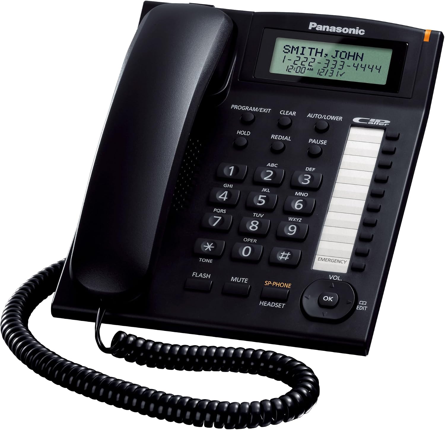 Panasonic KX-TS880B Integrated Corded Telephone,Black Panasonic KX-TS880B Integrated Corded Telephone,Black