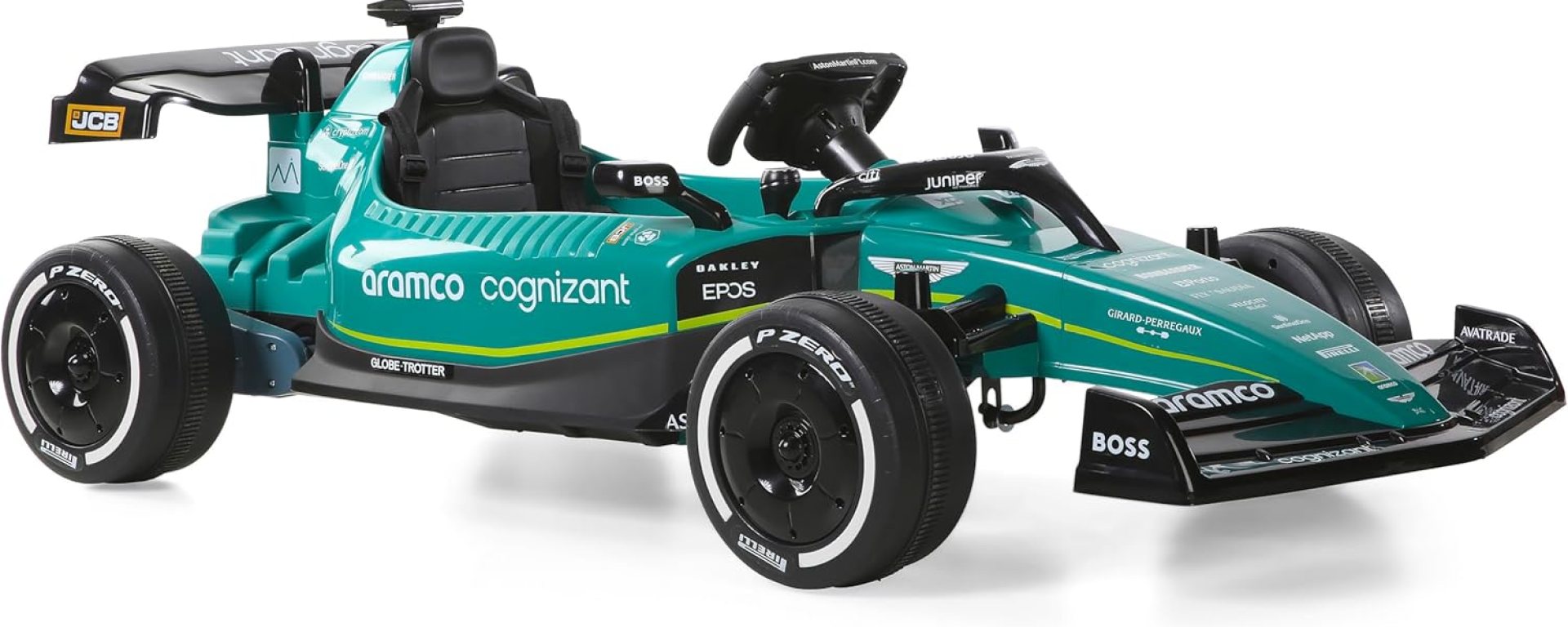 Dynacraft 12V Aston Martin Aramco Formula One Team Race Car for Age 3-8 Years, with Remote Contol Dynacraft 12V Aston Martin Aramco Formula One Team Race Car for Age 3-8 Years, with Remote Contol