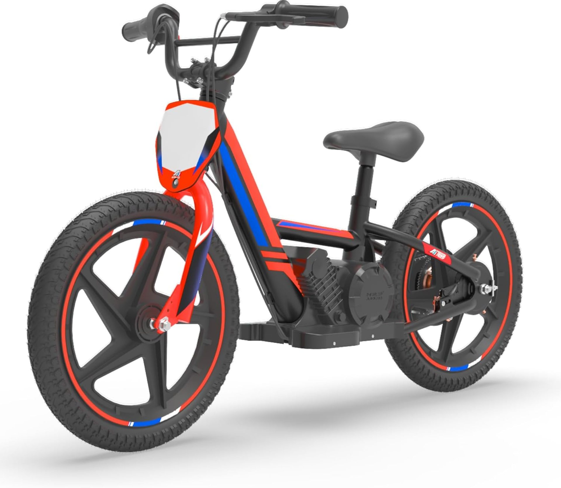 OLALA Electric Dirt Bike for Kids Aged 5-10, 340W Racing Grade Electric Motorcycle with Aluminum Frame, Up to 12MPH & 3 Speed Settings, Safe Disc Brakes, 16IN Knobby Tires OLALA Electric Dirt Bike for Kids Aged 5-10, 340W Racing Grade Electric Motorcycle with Aluminum Frame, Up to 12MPH & 3 Speed Settings, Safe Disc Brakes, 16IN Knobby Tires