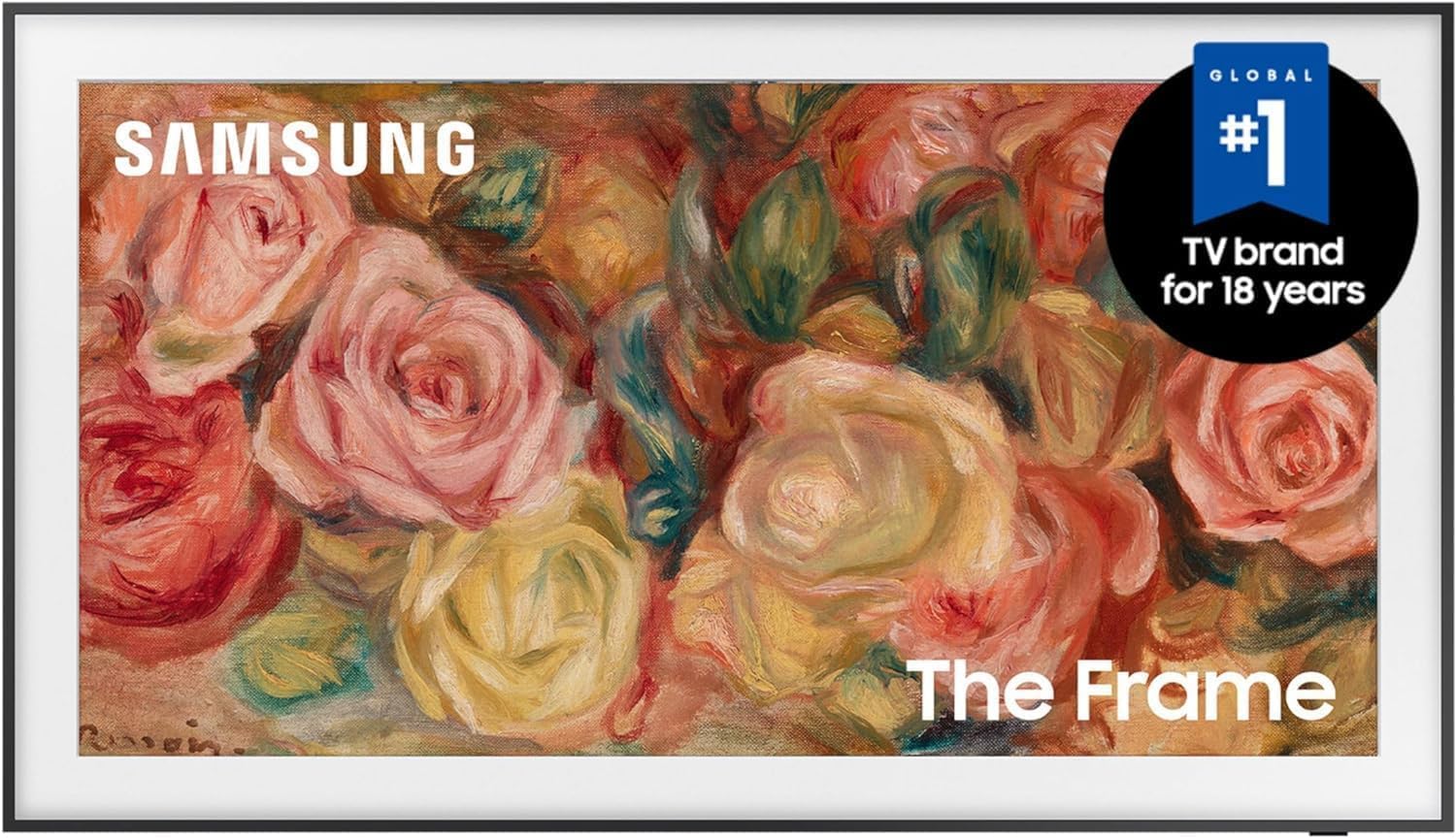 SAMSUNG 50-Inch Class QLED 4K LS03D The Frame Series Quantum HDR Smart TV QN50LS03D, 2024 Model + Free White Bezel Value 9 – VGSCFA50WTB SAMSUNG 50-Inch Class QLED 4K LS03D The Frame Series Quantum HDR Smart TV QN50LS03D, 2024 Model + Free White Bezel Value 9 – VGSCFA50WTB