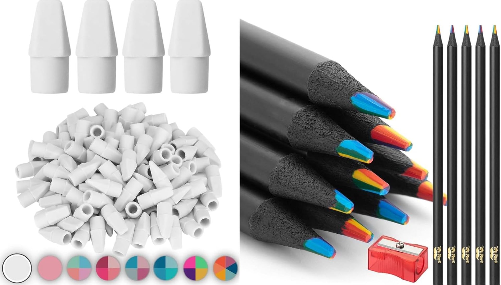 Mr. Pen- Pencil Top Erasers and Manual Sharpeners Mr. Pen- Pencil Top Erasers and Manual Sharpeners