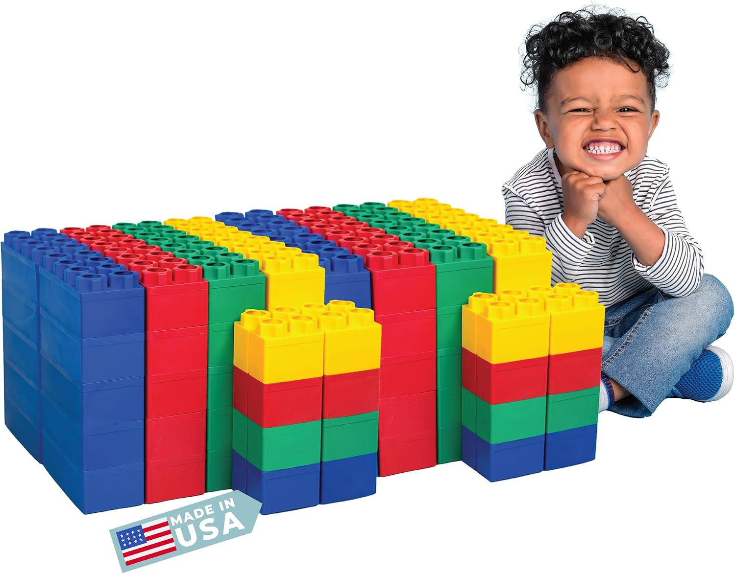 Big Blocks for Kids Ages 4-8, Indoor & Outdoor Blocks for Kids Jumbo Games, Large Building Blocks (96 PC) Standard Set Big Blocks for Kids Ages 4-8, Indoor & Outdoor Blocks for Kids Jumbo Games, Large Building Blocks (96 PC) Standard Set
